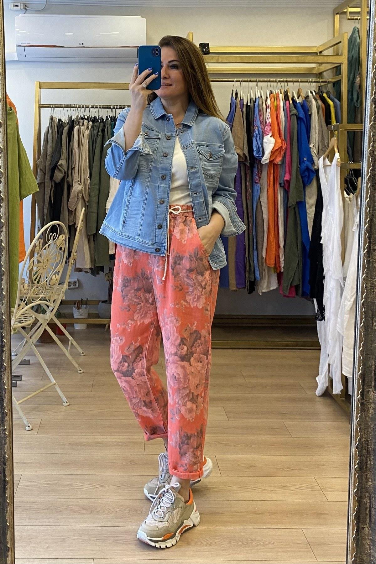 Kısa Likralı Kot Ceket Mavi