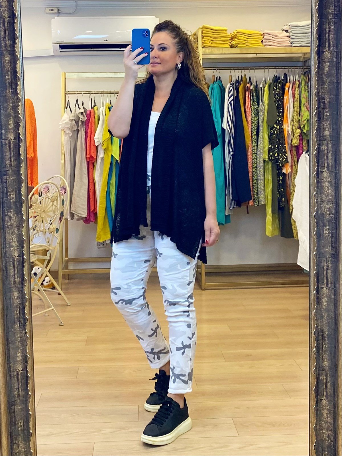 Merserize Şal Taka Ceket Siyah