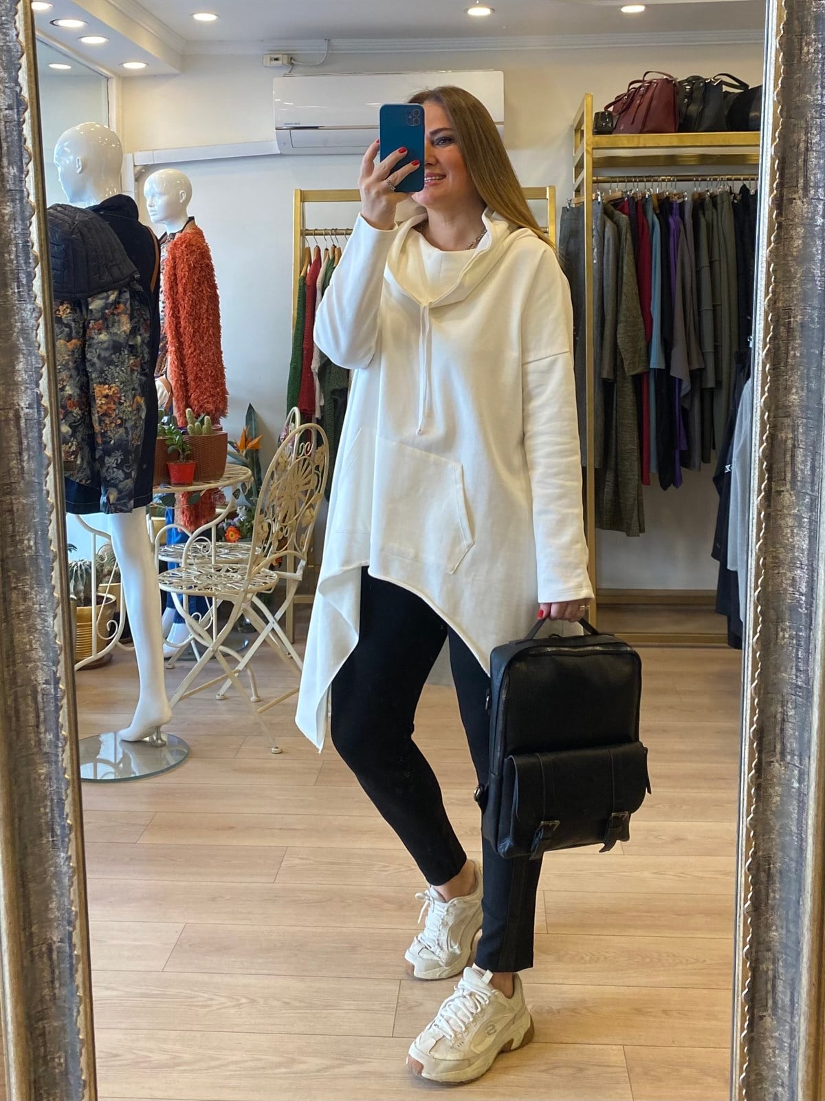 Ön Kısa Arka Uzun Sweatshirt