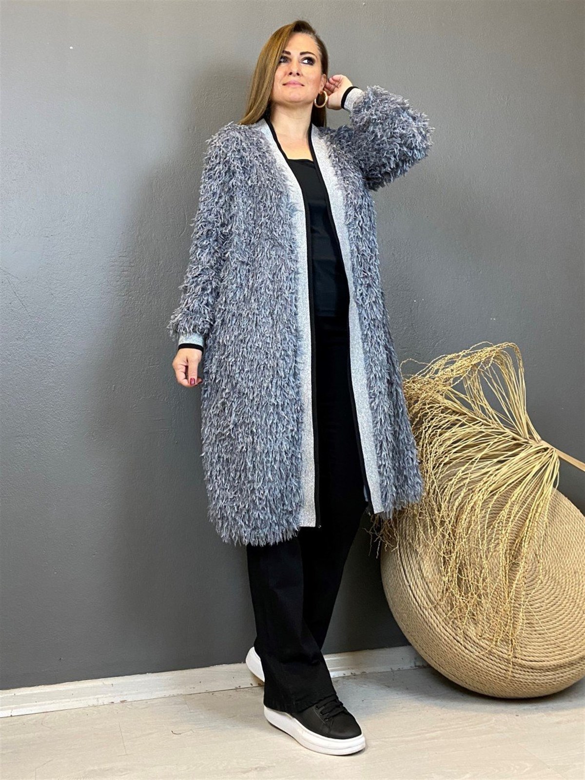 Tiftikli Triko Ceket