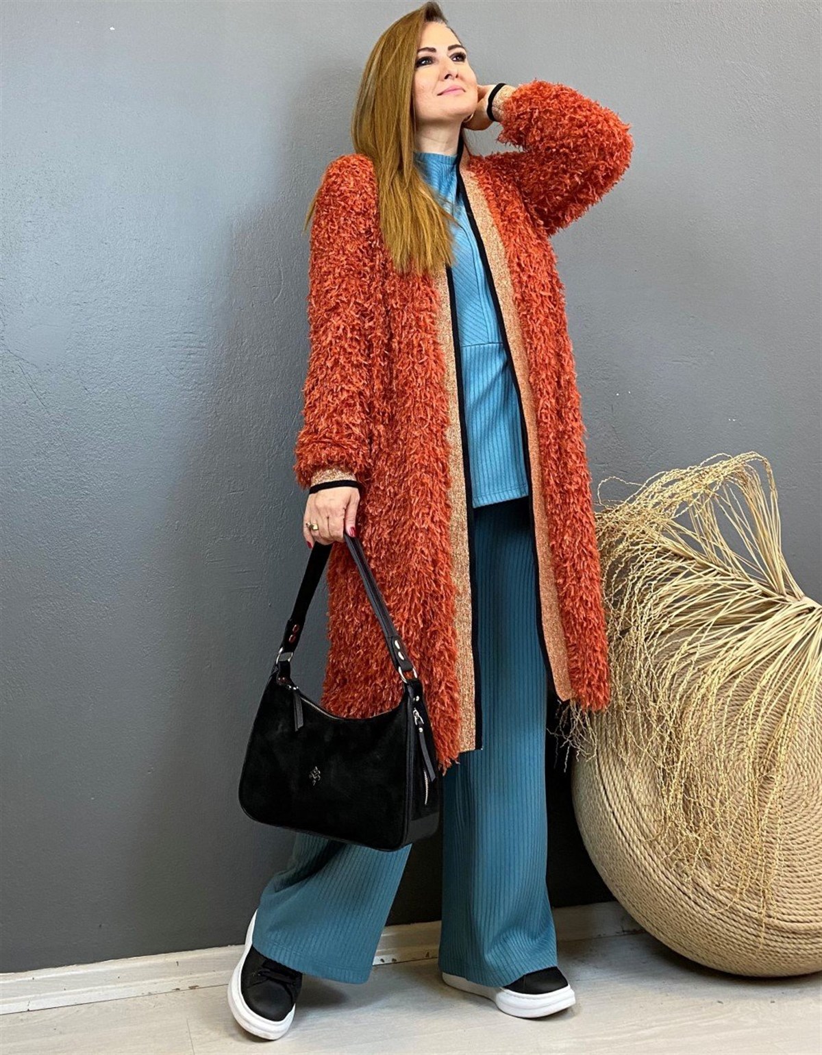 Tiftikli Triko Ceket