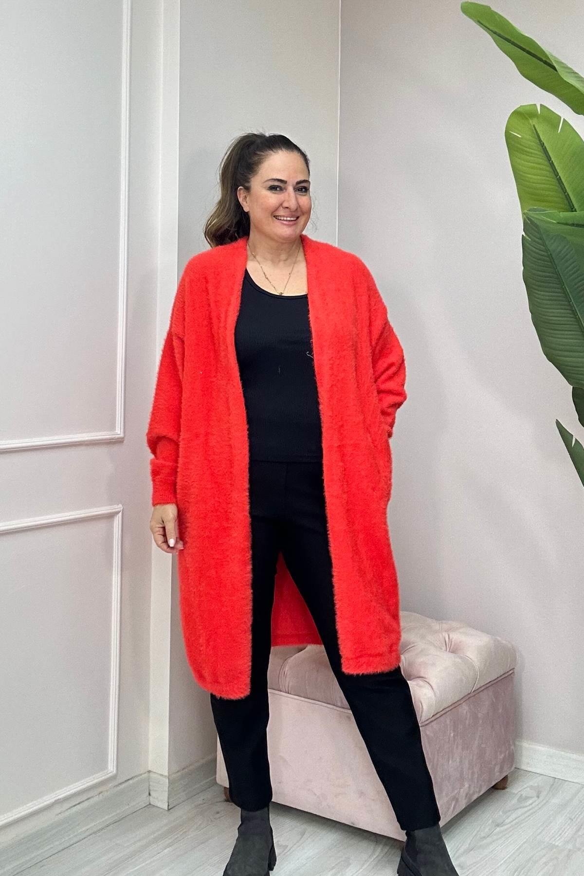 Uzun Yumoş Hırka Nar Çiçeği