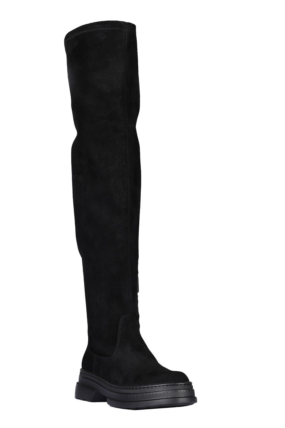 C70927 SUET+STRECH Siyah