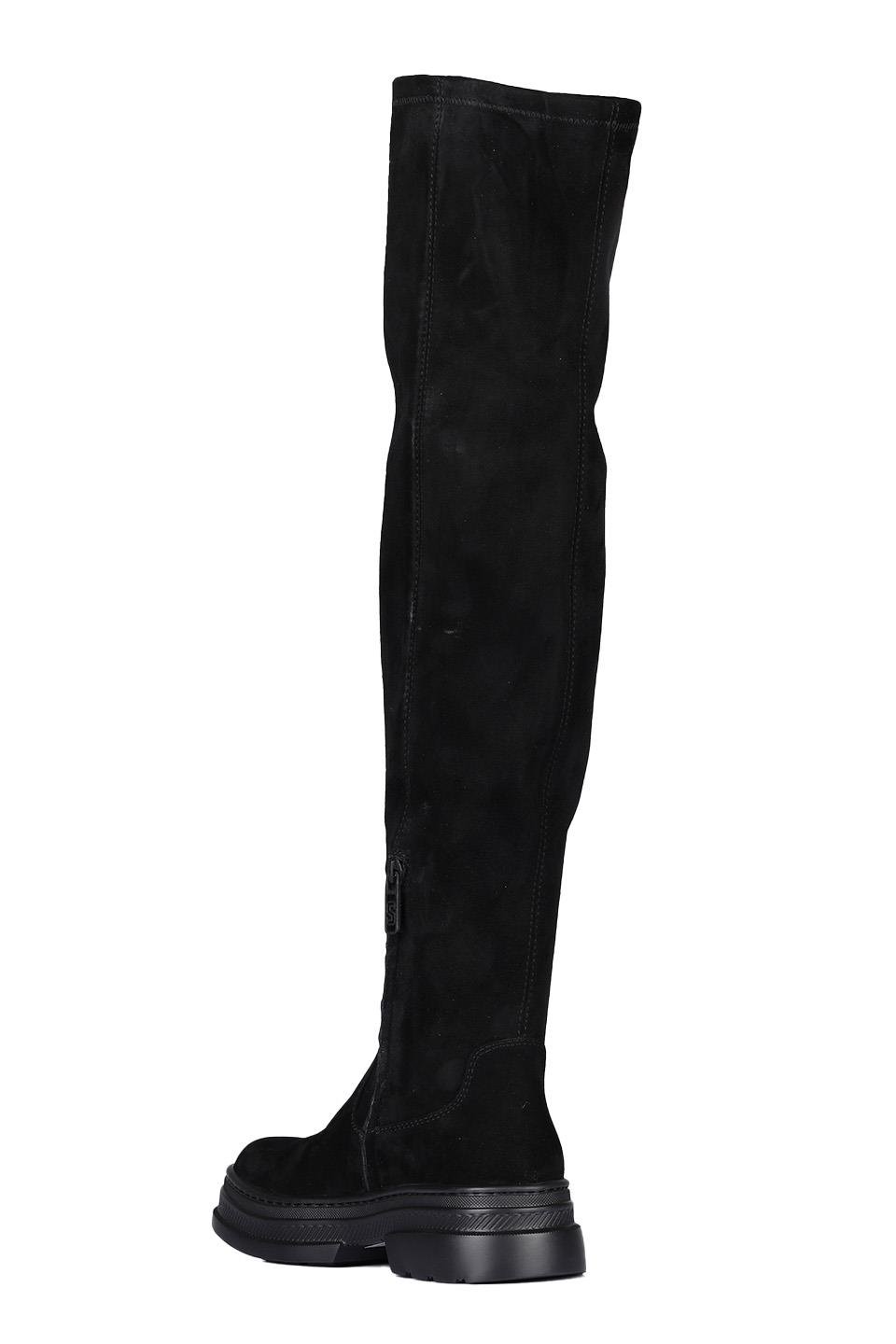 C70927 SUET+STRECH Siyah