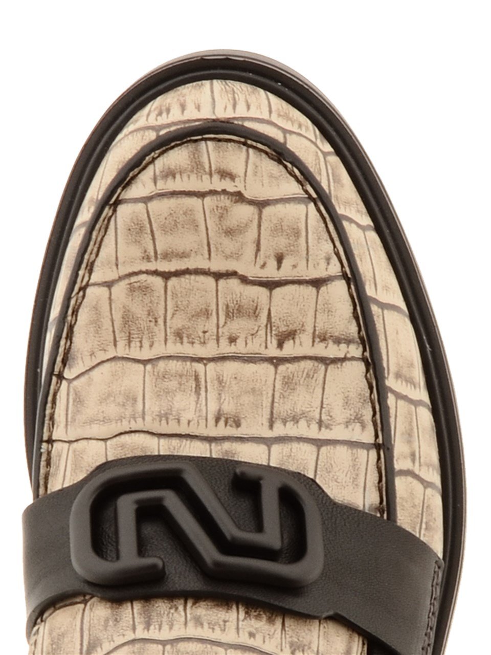 Loafer A62691 KROKO+NAPA NUR Bej+Natural