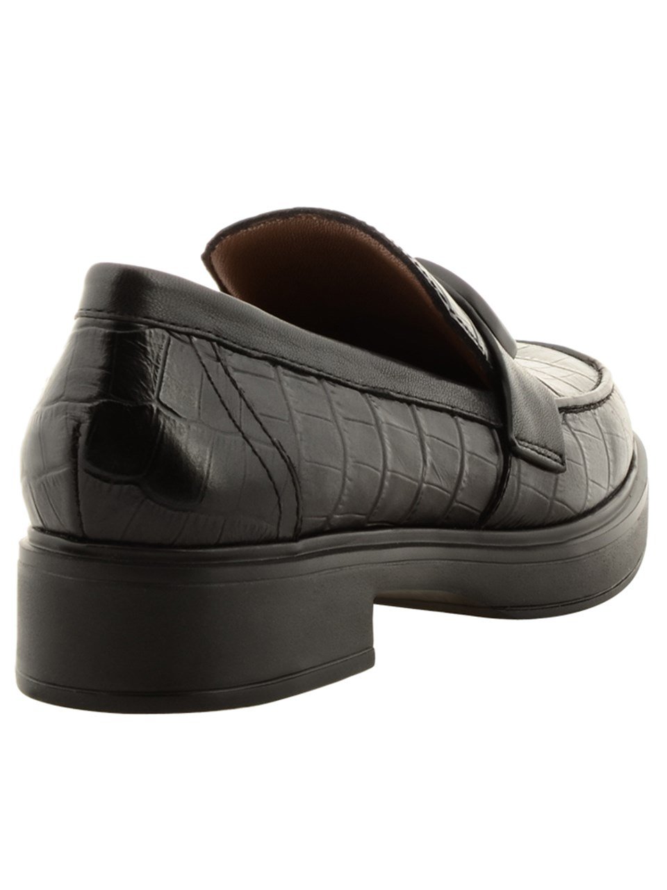 Loafer A62691 KROKO+NAPA NUR Siyah