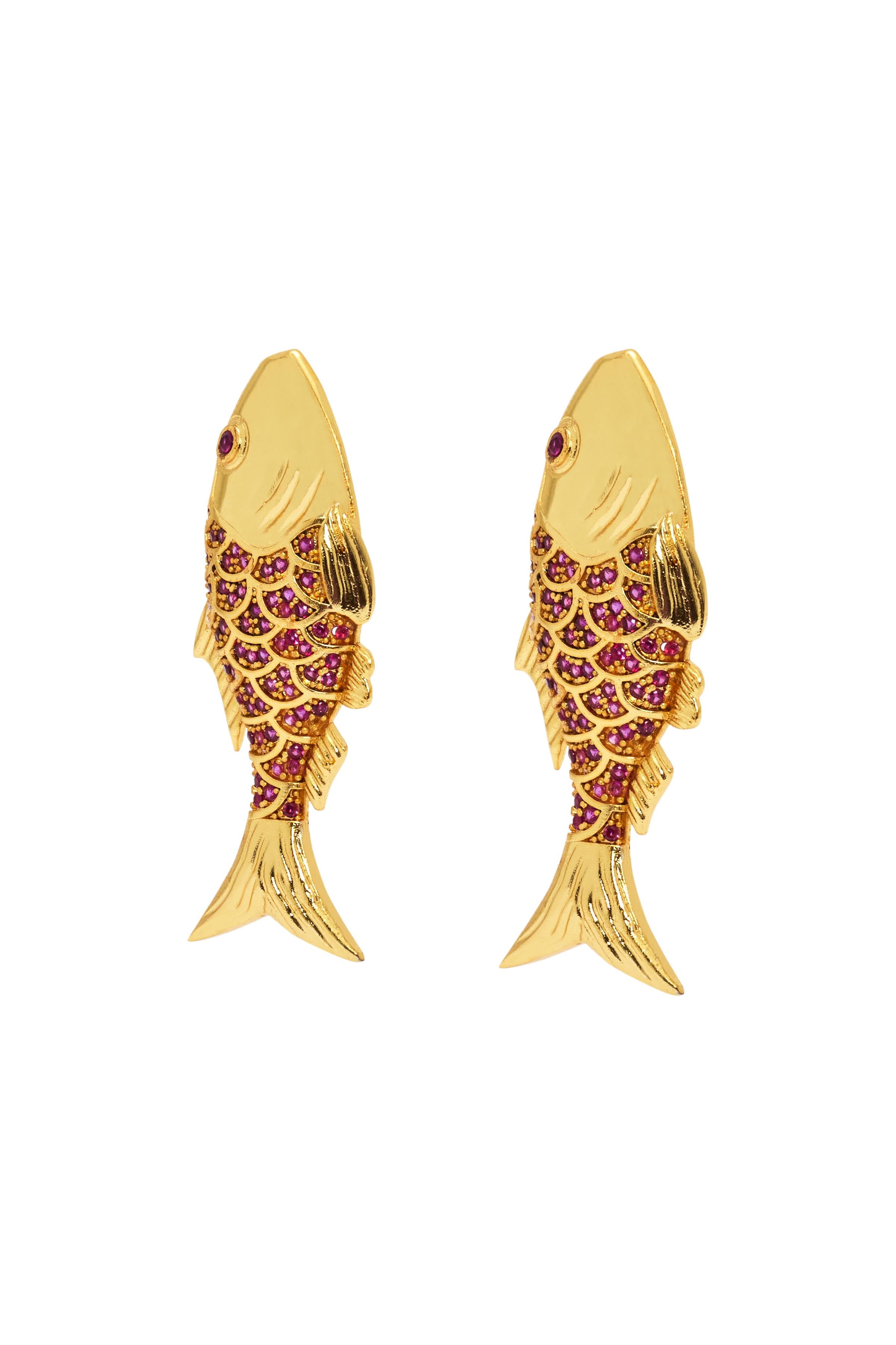 Coral Fin Earring