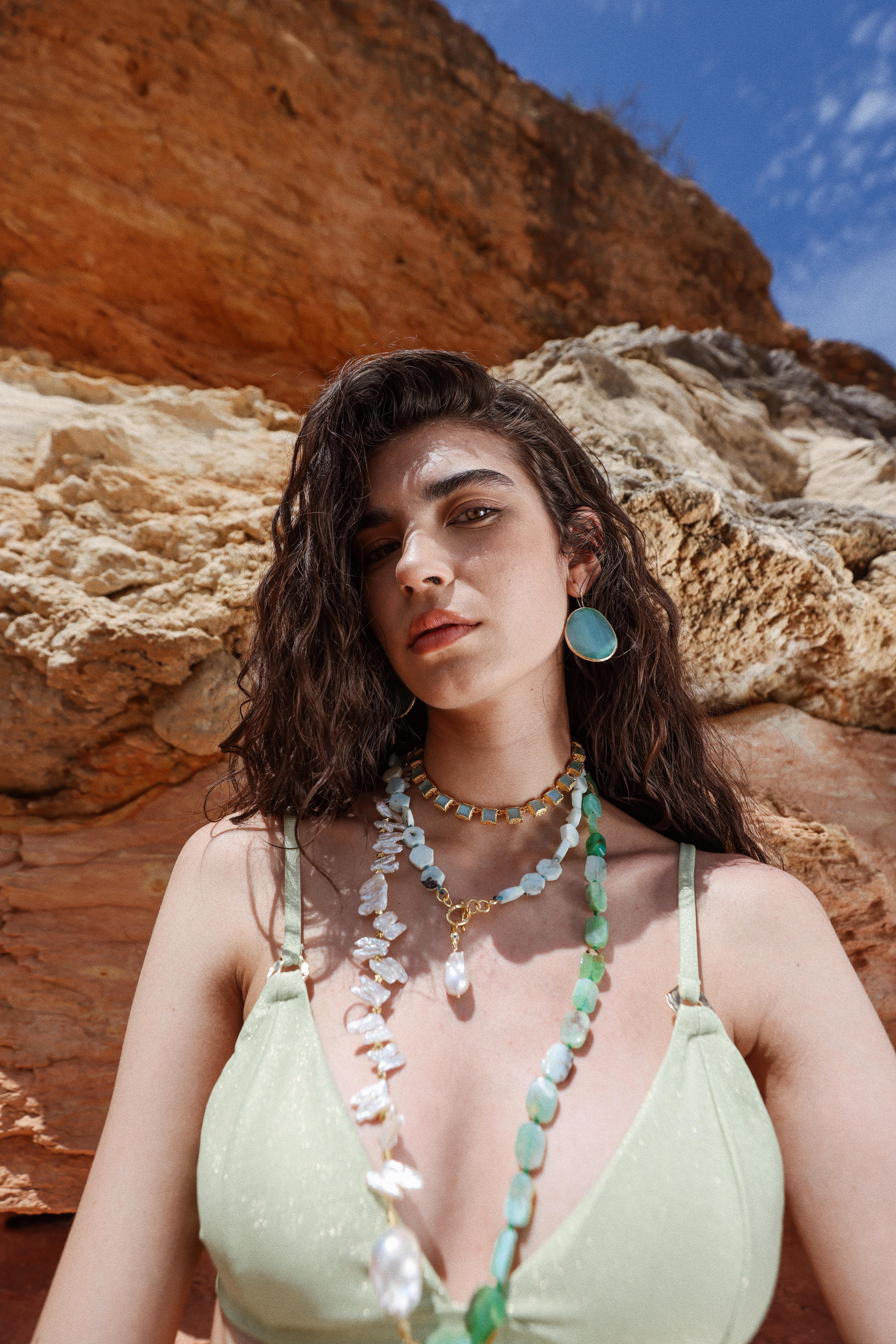 Elara Aqua Earring