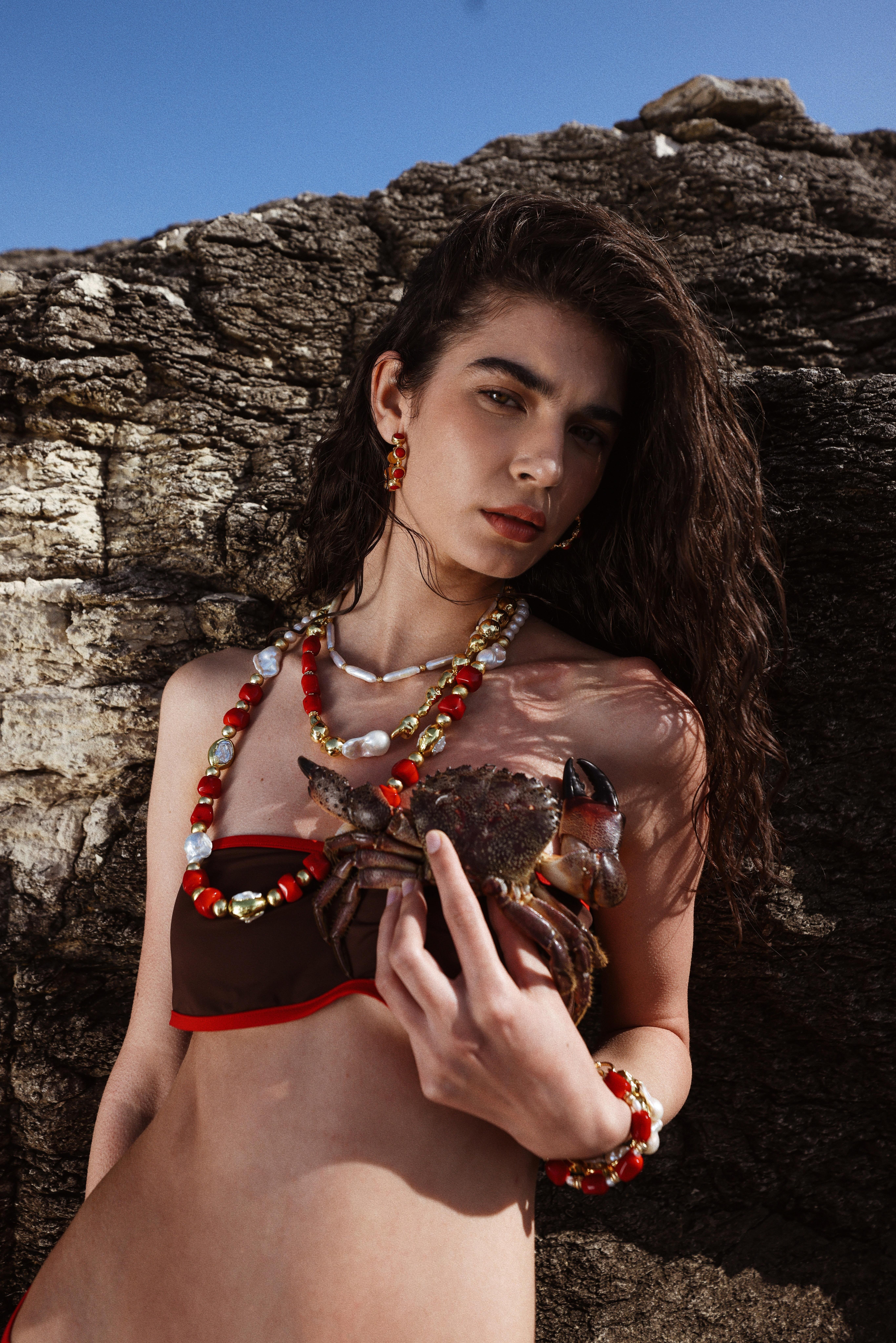 Golden Coral Necklace