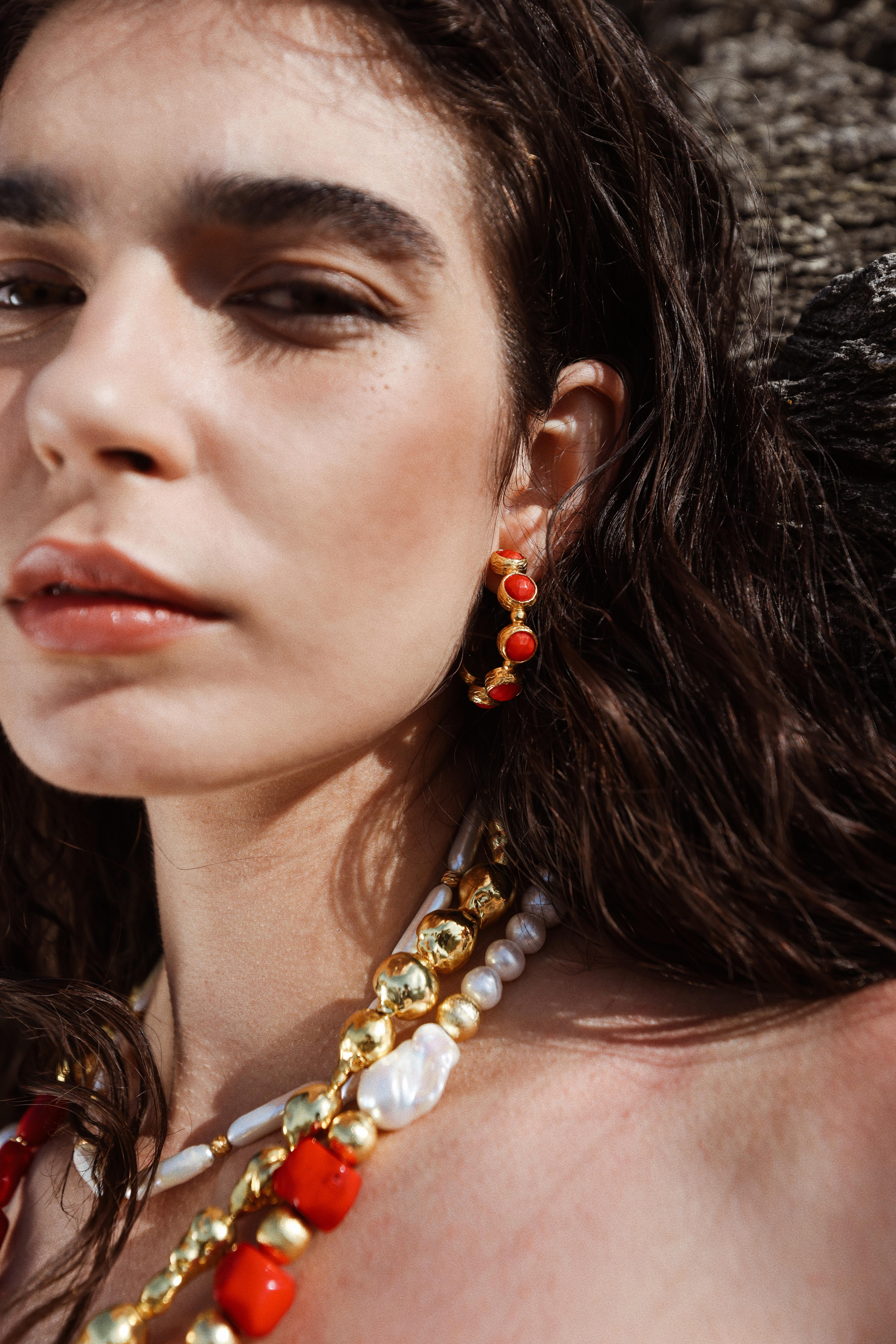 Virella Red Earring