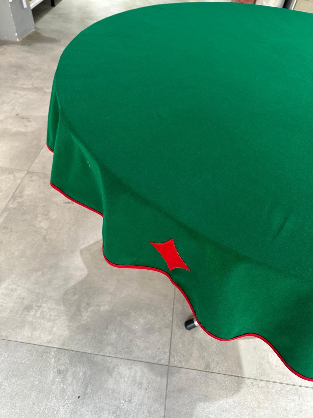 180 Çap Oyun Masa Örtüsü Nakışlı (Yuvarlak) Çuha Kumaş