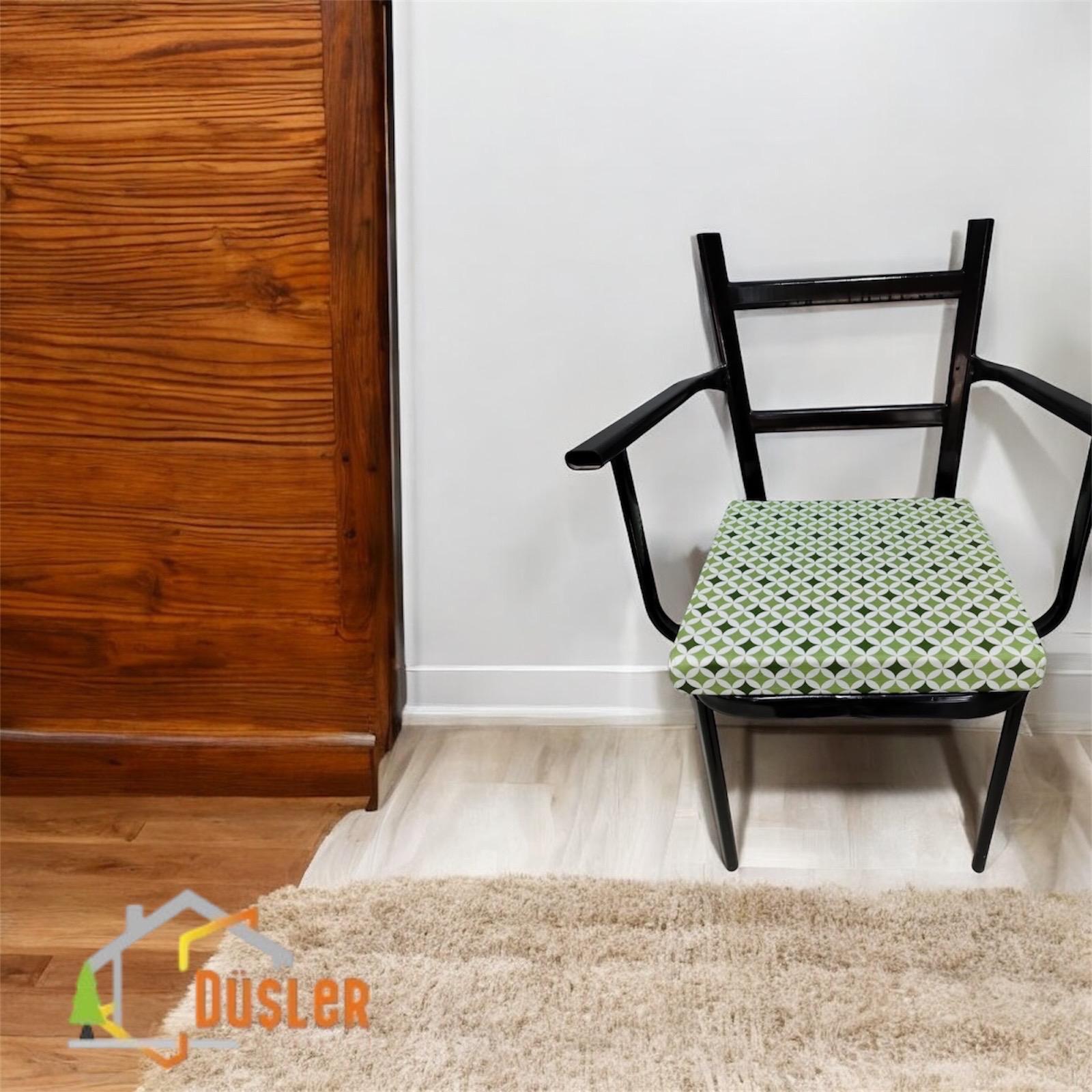 40*40 Yeşil Desenli Sandalye Minderi