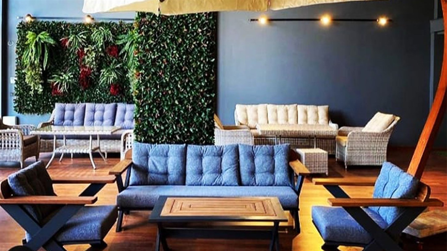 Bahçe Takım Minderi Düğmeli Antrasit