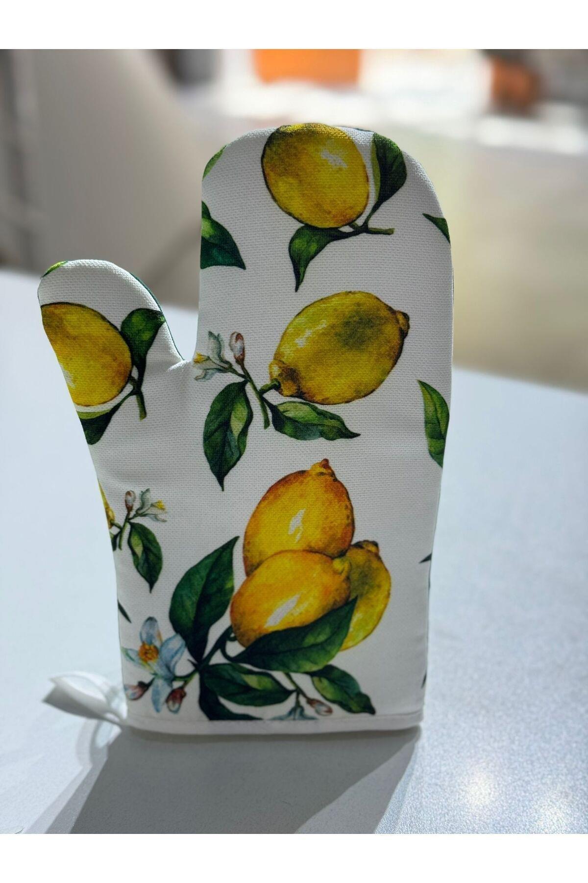 Fırın Eldiveni Limon Desen