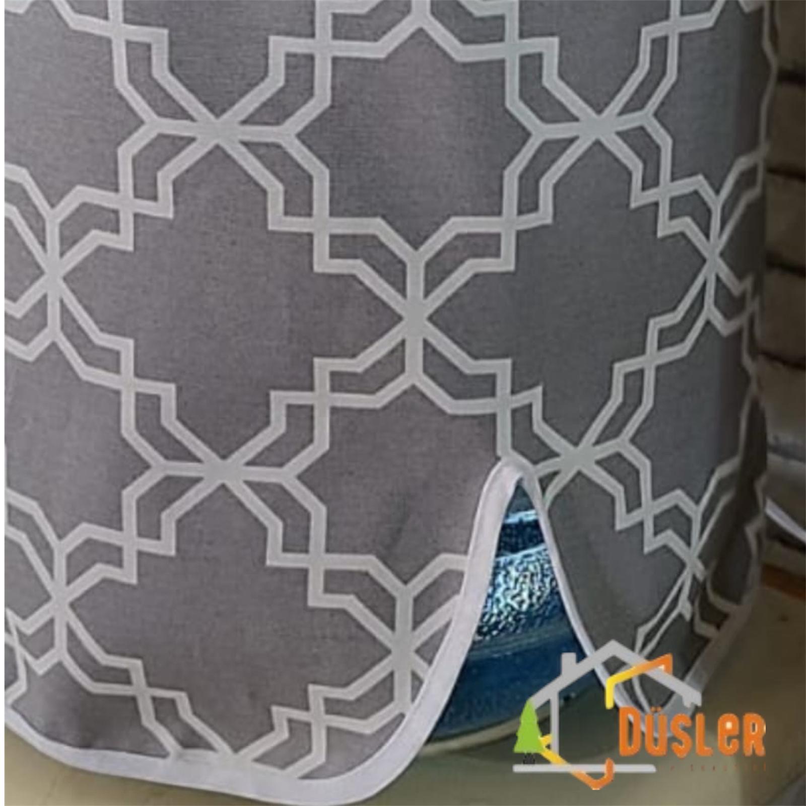 Gri Desenli Damacana Kılıfı Sebil Koruma Duck Kumaş Su Seviyesi Göstergeli Saklama Örtüsü 