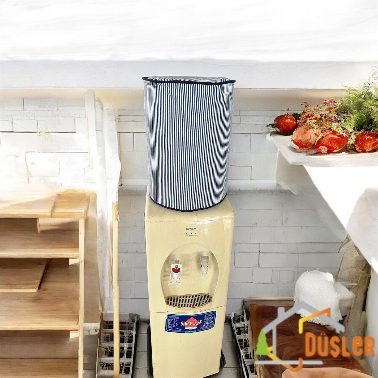 Lacivert Çizgili Damacana Kılıfı Sebil Koruma Saklama Örtüsü 