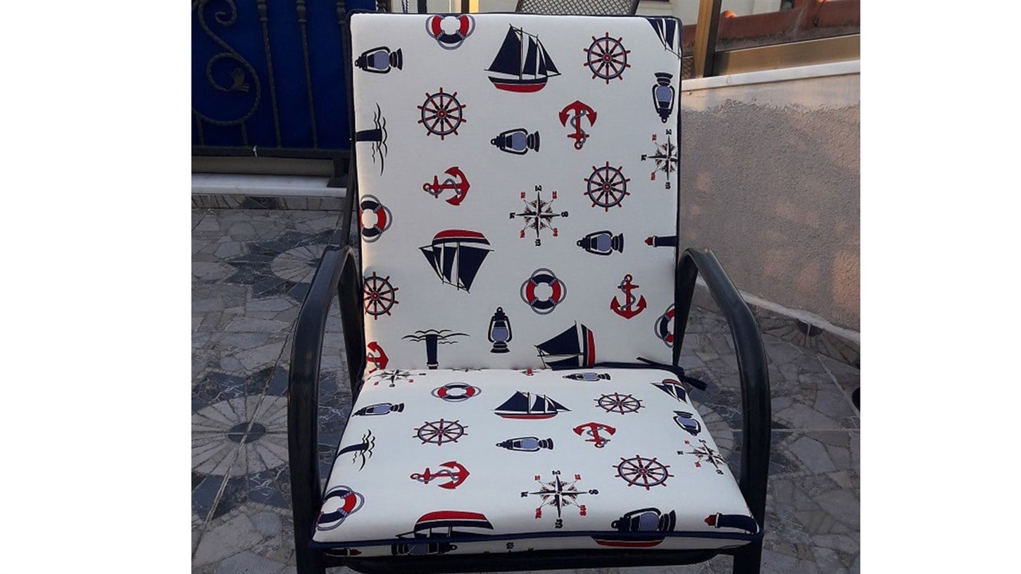 Sandalye Minderi Marin 40X80 Sırtlı