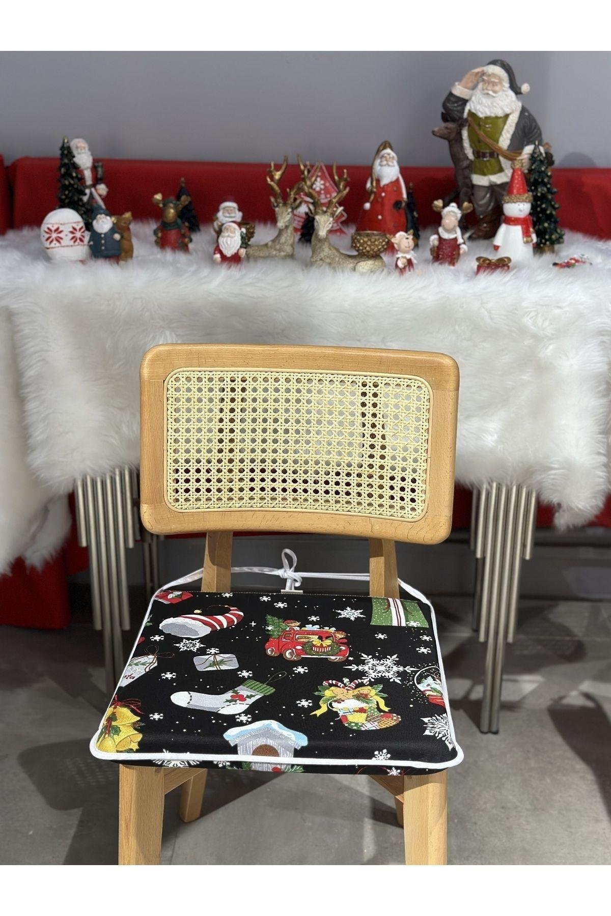 YILBAŞI DESENLİ SANDALYE MİNDERİ