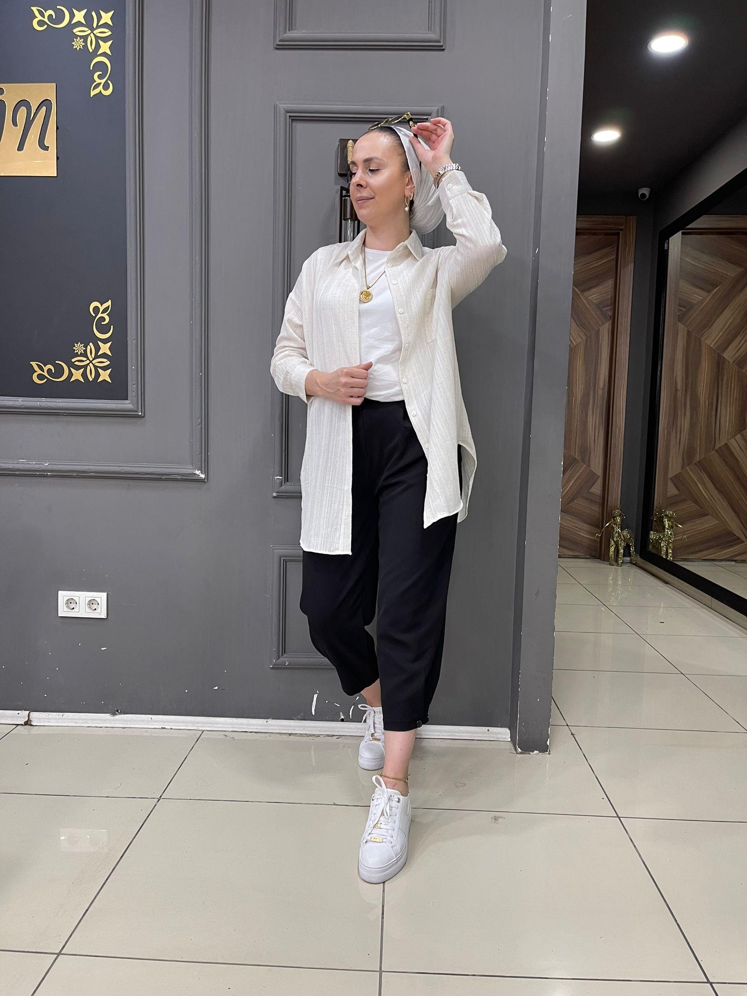 Bürümcük Oversize Gömlek Taş