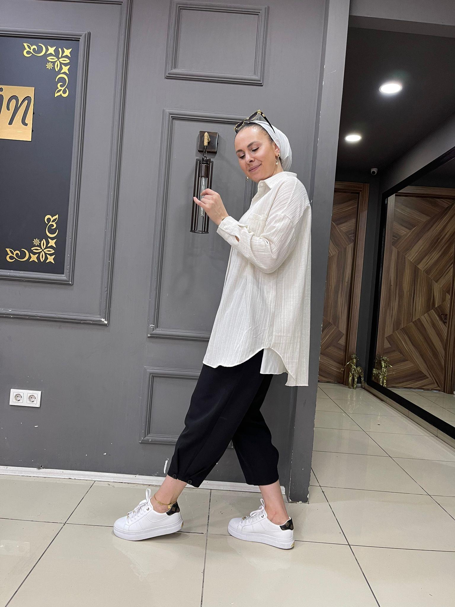 Bürümcük Oversize Gömlek Taş