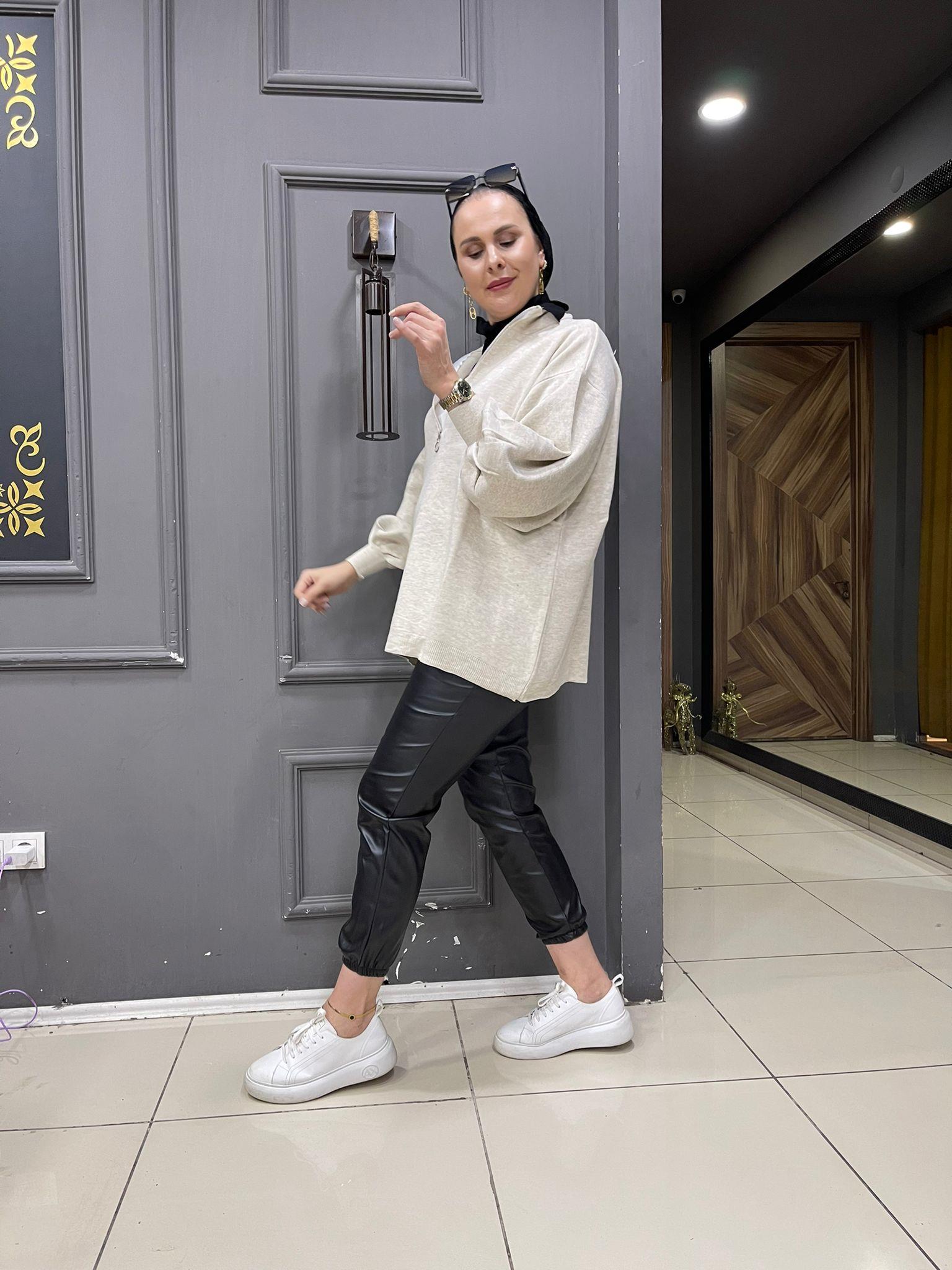 Fermuarlı Sindy Kazak Taş