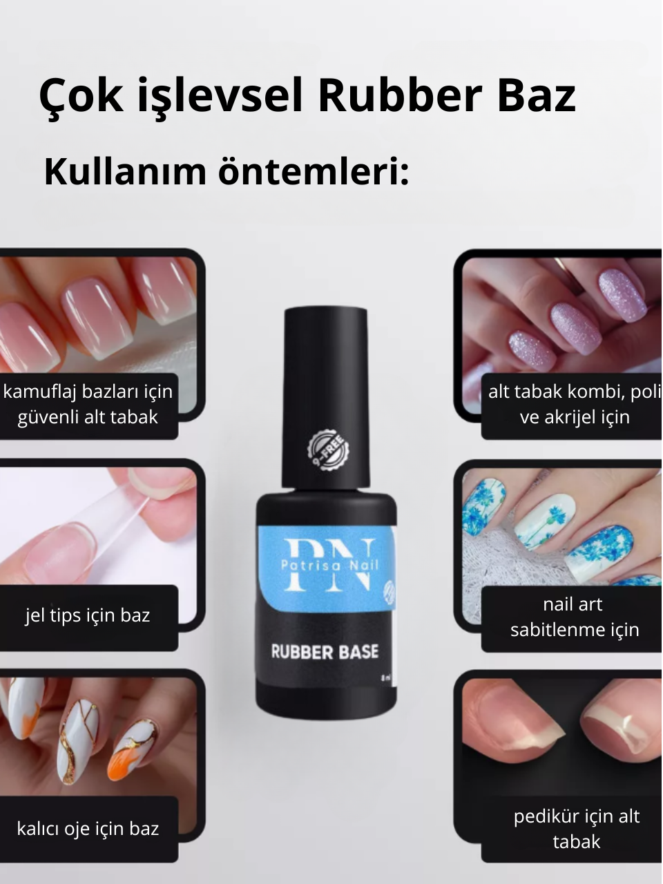 Patrisa NailBase coatRubber Base coat / Baz kat 8 ml
