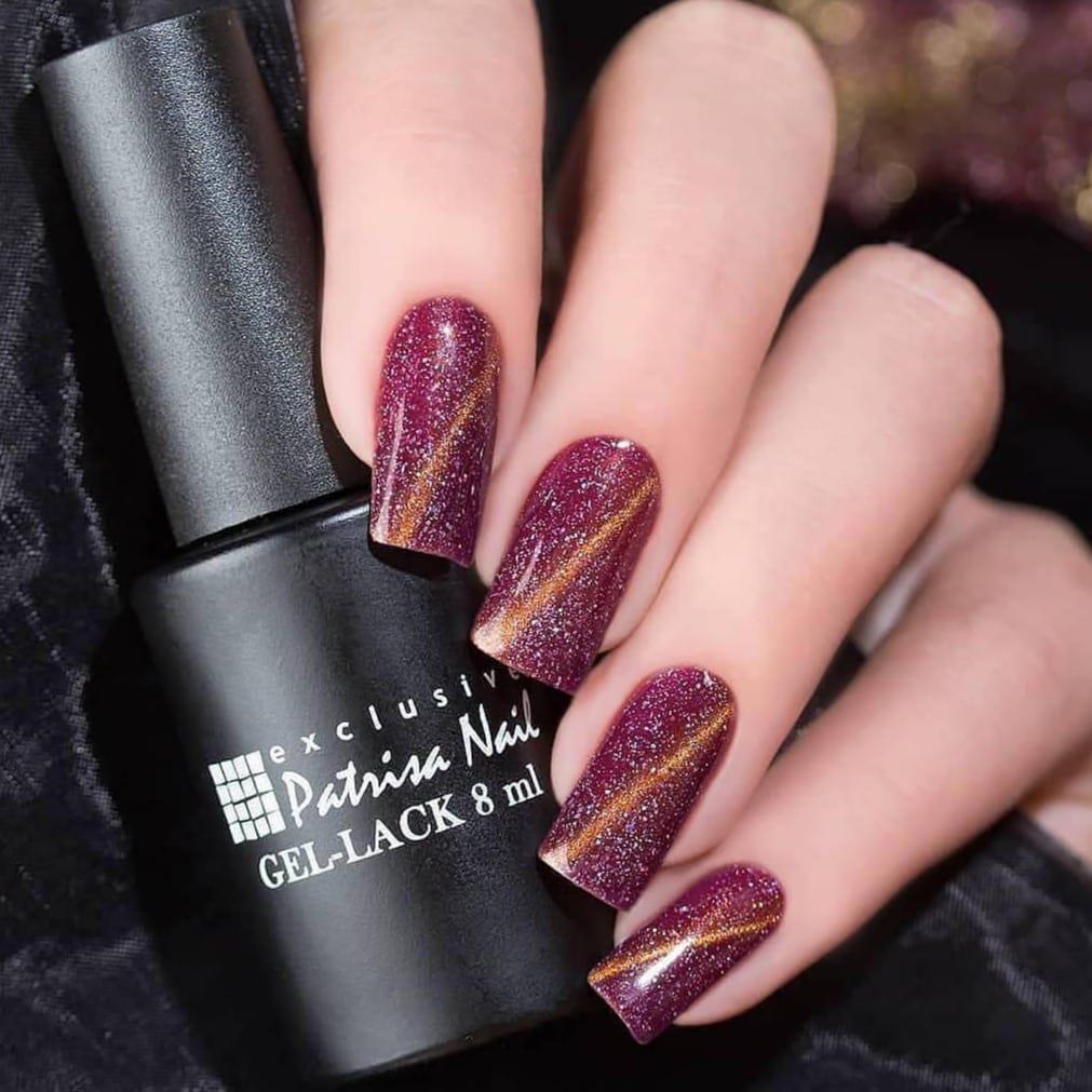 Patrisa NailKedi Gözü Kalıcı oje Kedi Gözü K1 8 ml (Altın Şeritli)