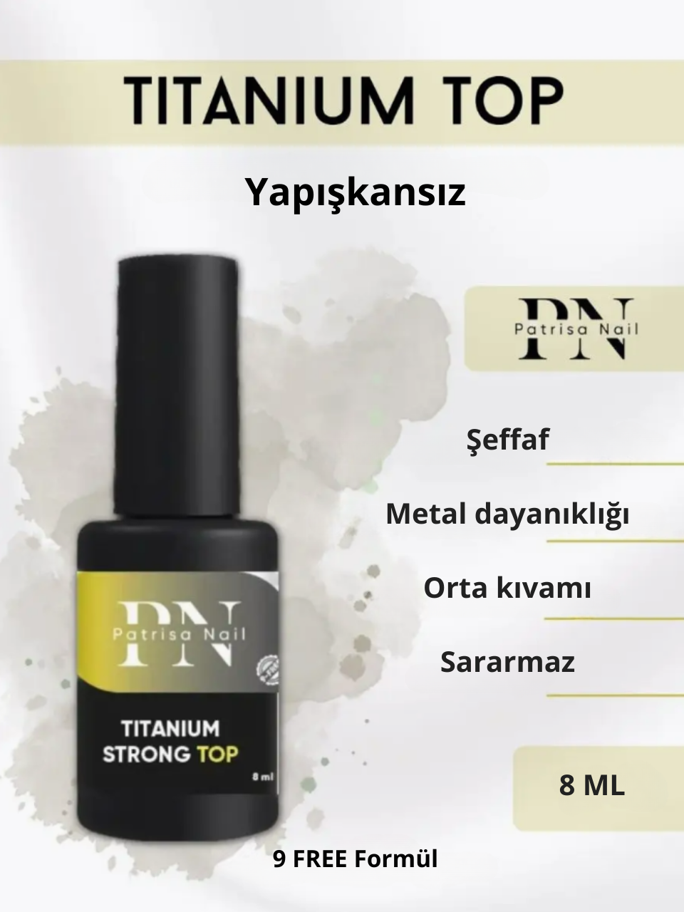 Patrisa NailTop CoatTitanium Strong Тоp Coat 8 ml No wipe