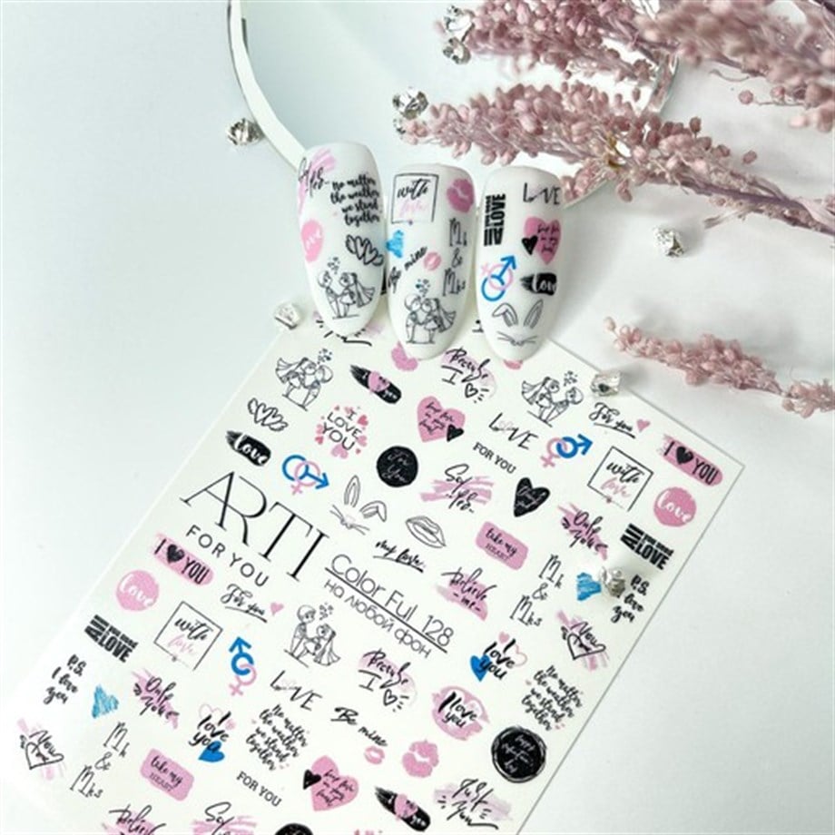 Stiker Arti 128 Love you - Aşk teması