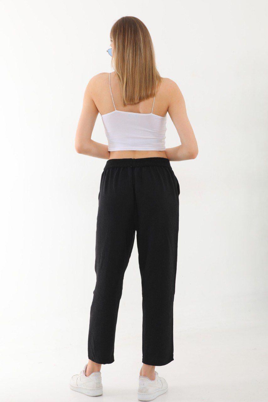 DADALİ Beli Lastikli Pantolon Siyah