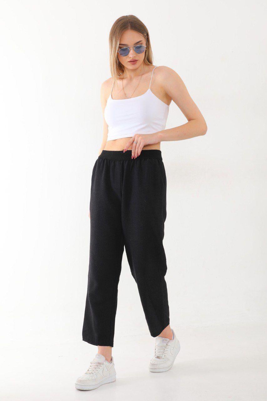 DADALİ Beli Lastikli Pantolon Siyah