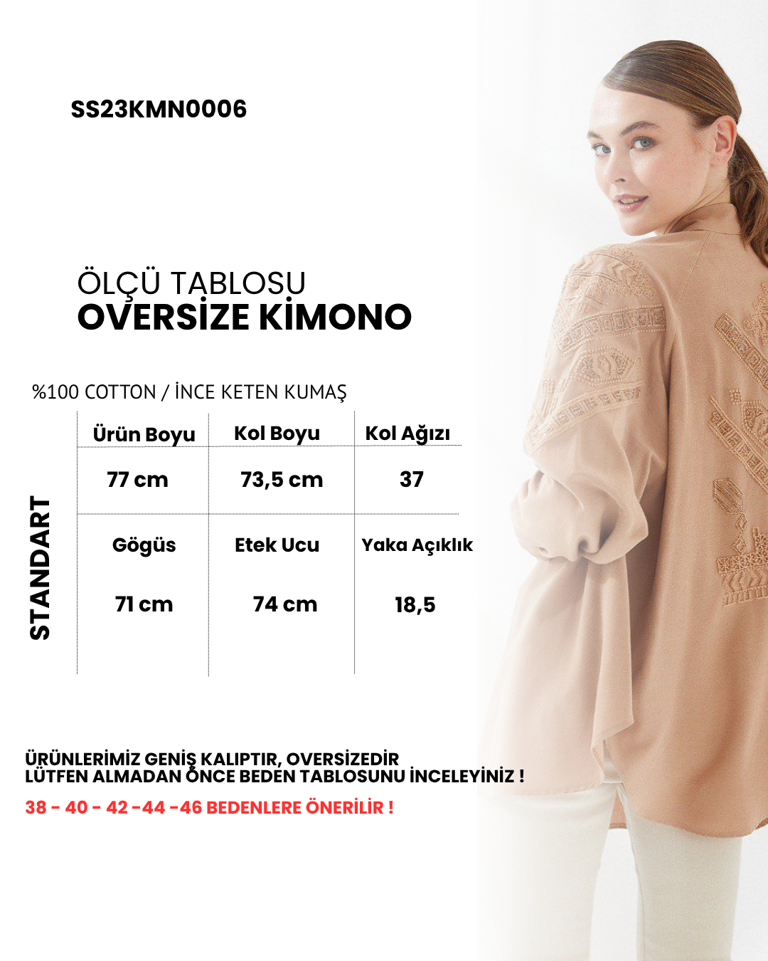 DADALİ ETNİK NAKIŞLI KİMONO HAKİ 