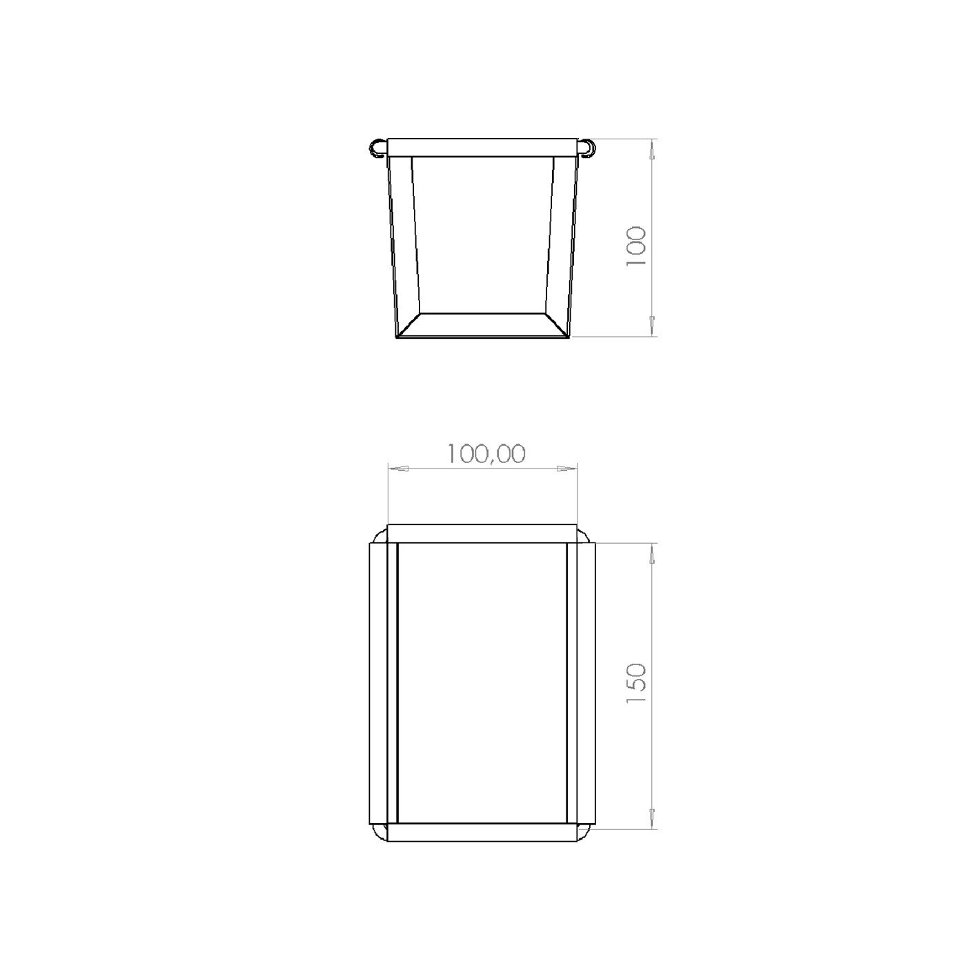 10x10x15 cm Ekmek Kalıbı