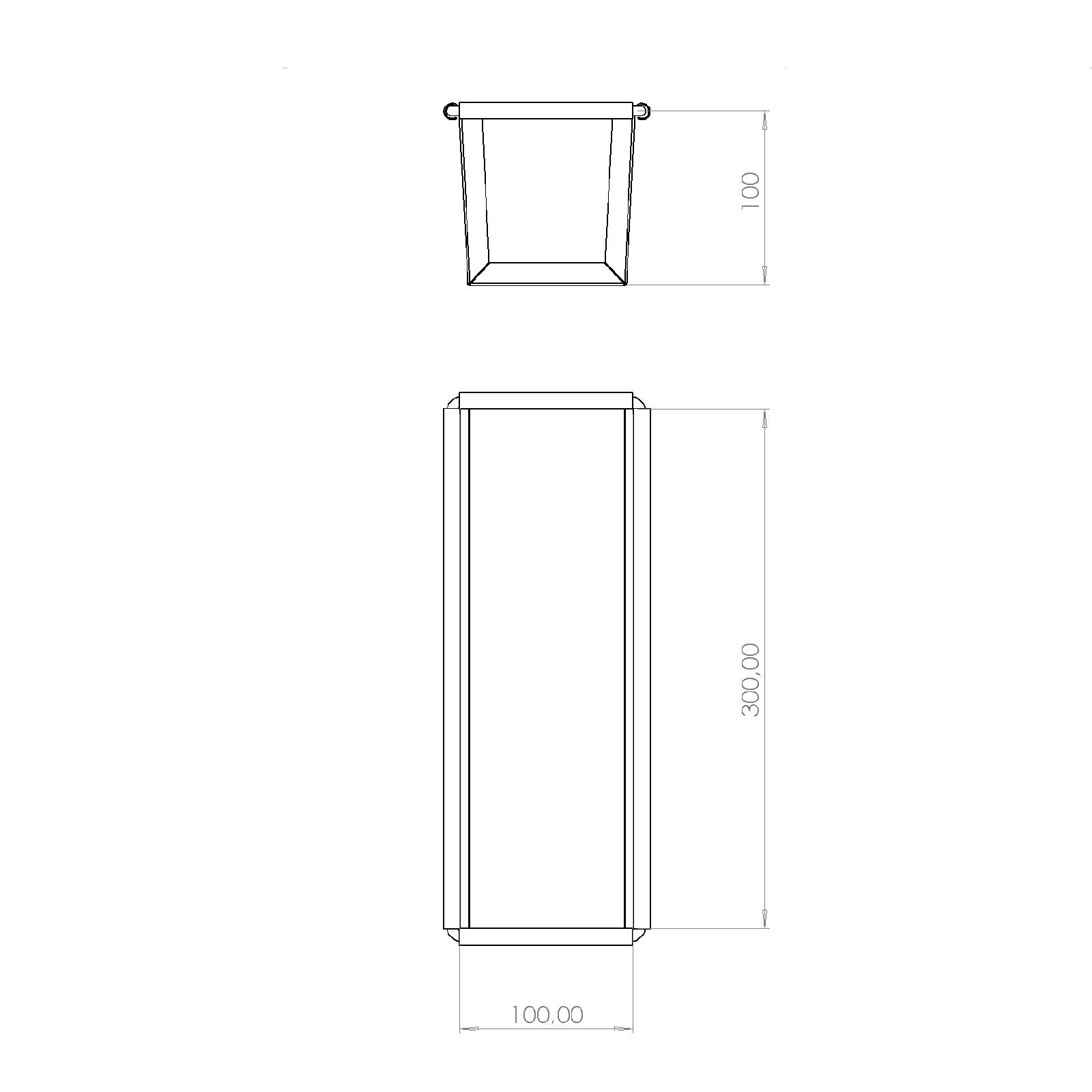 10x10x30 cm Tost Tavası, Kaplamalı