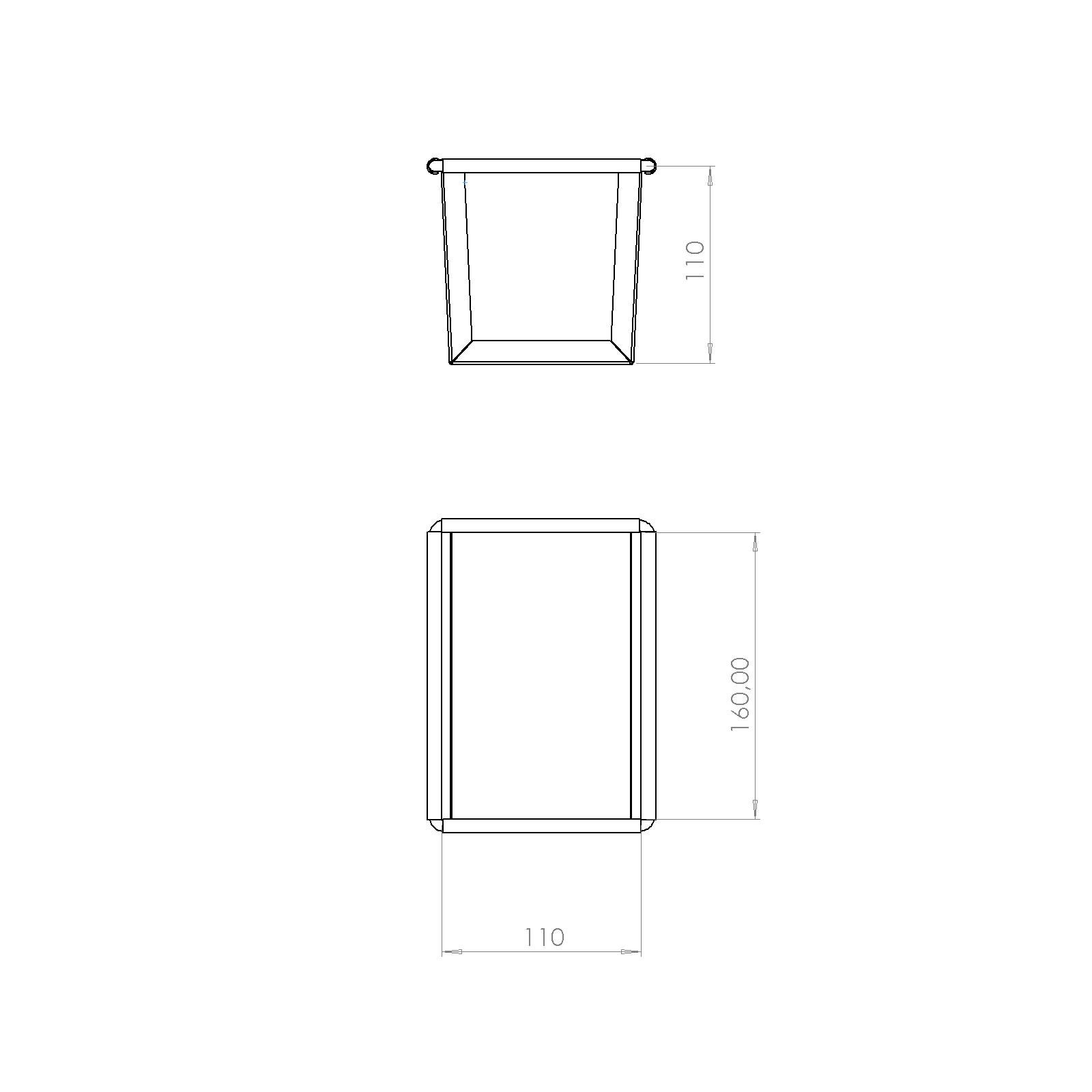 11x11x16 cm Tost Tavası, Kaplamalı