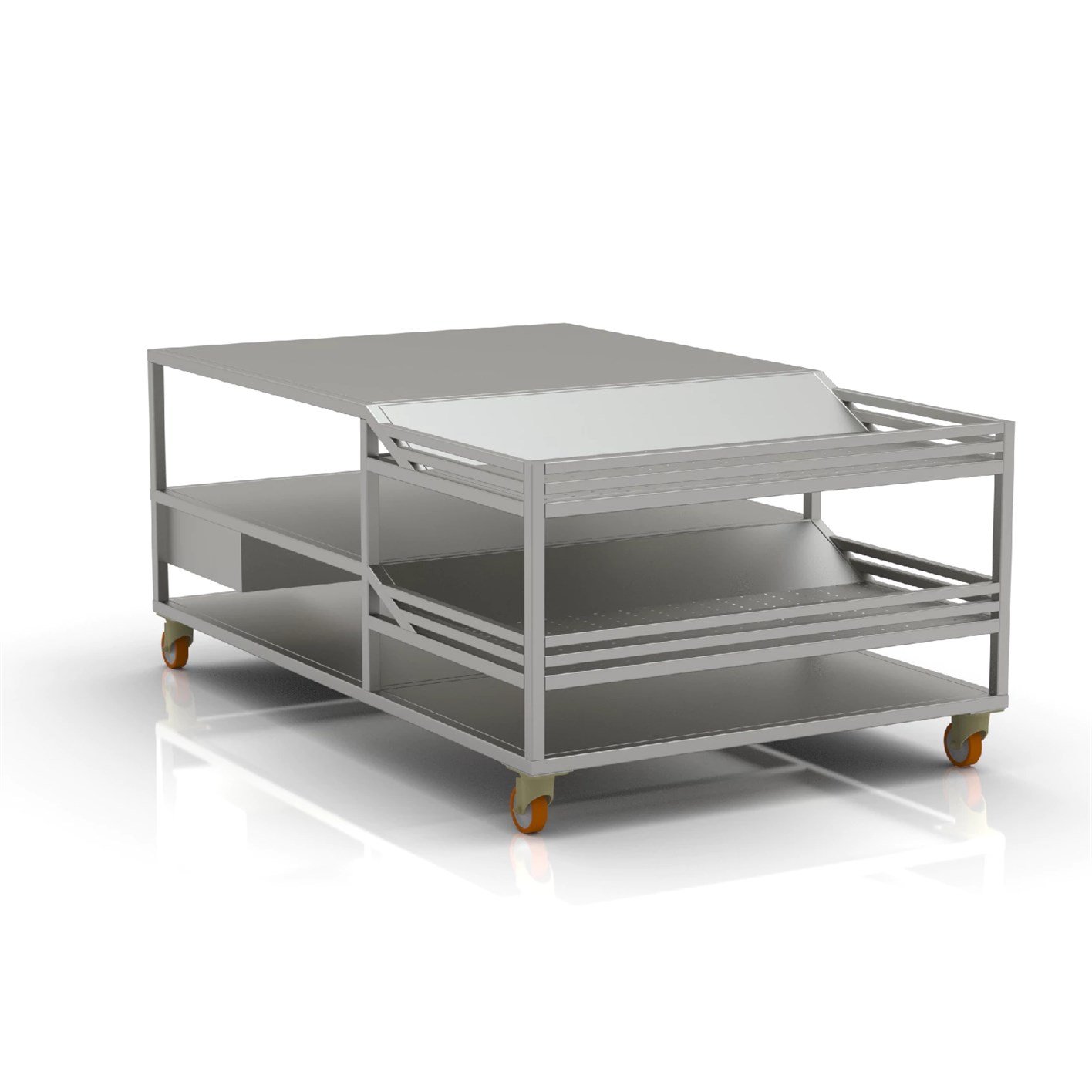 180x280 cm Çift Katlı Ekmek Çıkarma Tezgahı