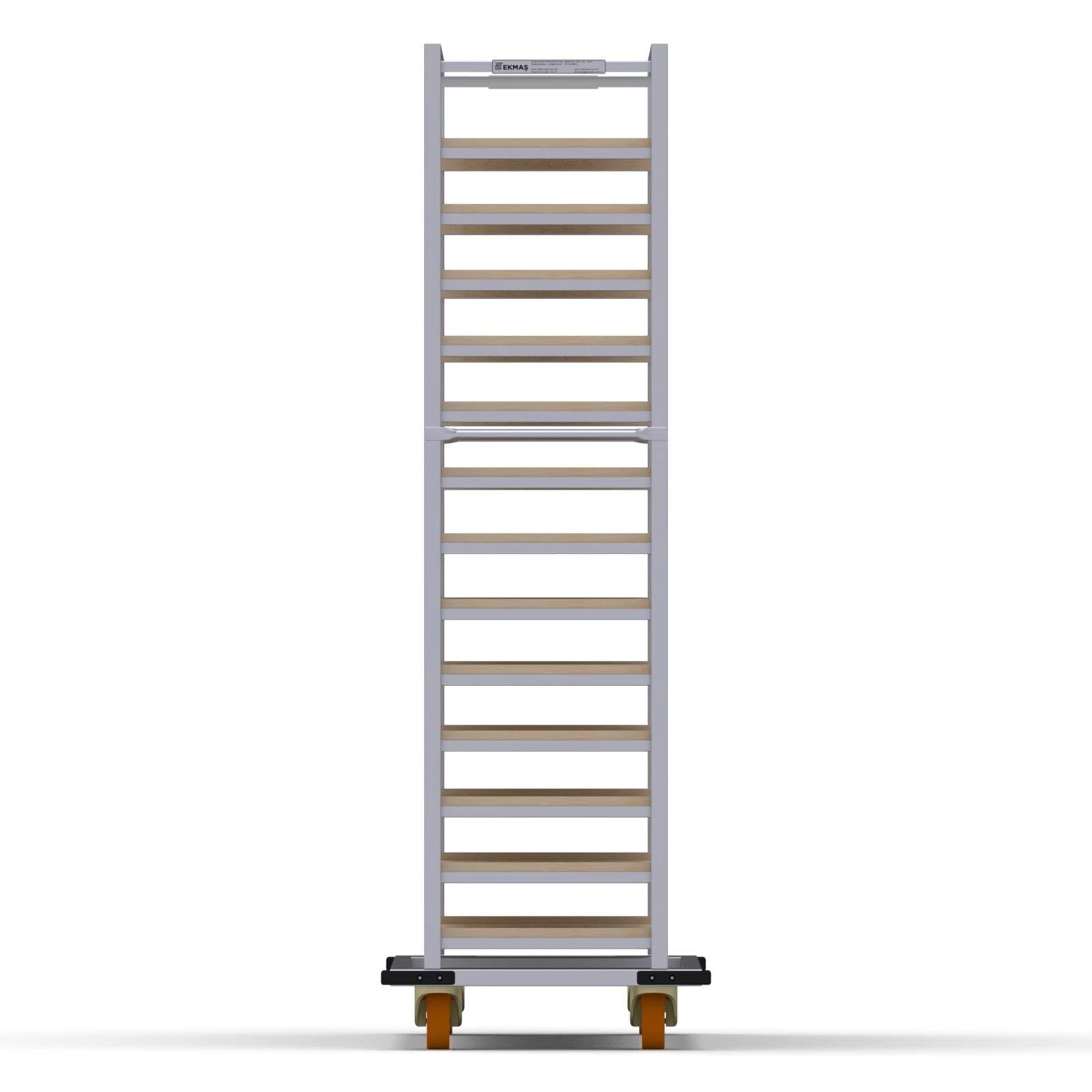 40x120 cm Tahta Pasa Arabası 13 Raflı