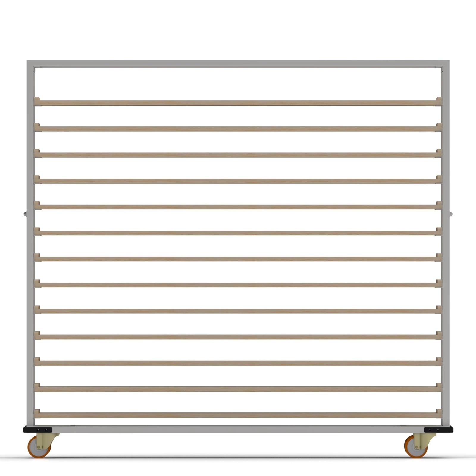 40x120 cm Tahta Pasa Arabası 13 Raflı