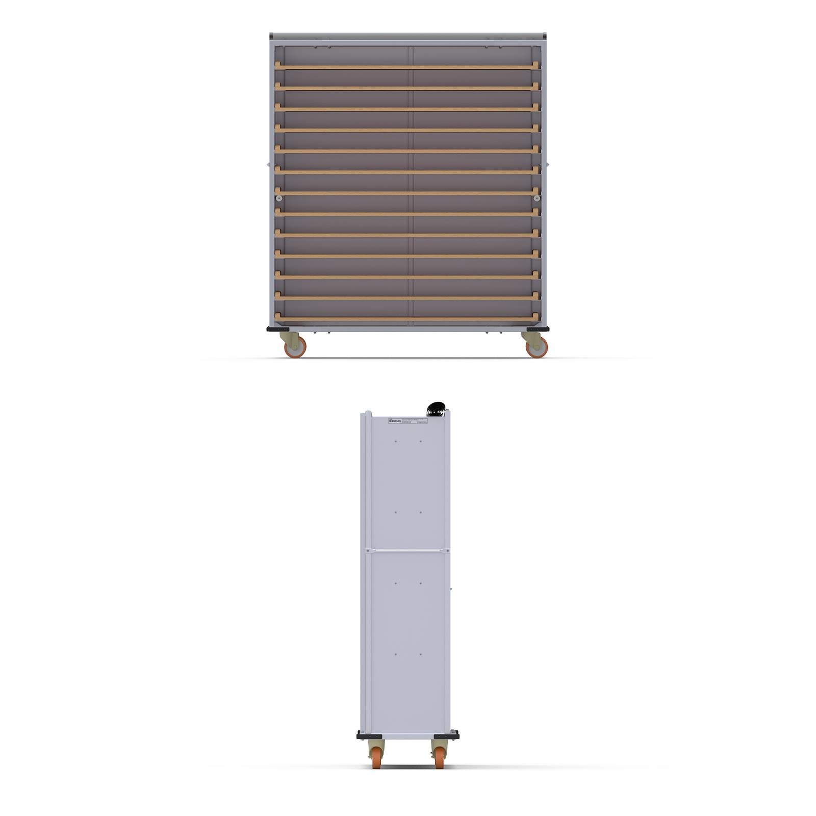 Chariot passeur en bois avec Système enfermé 40x150 cm