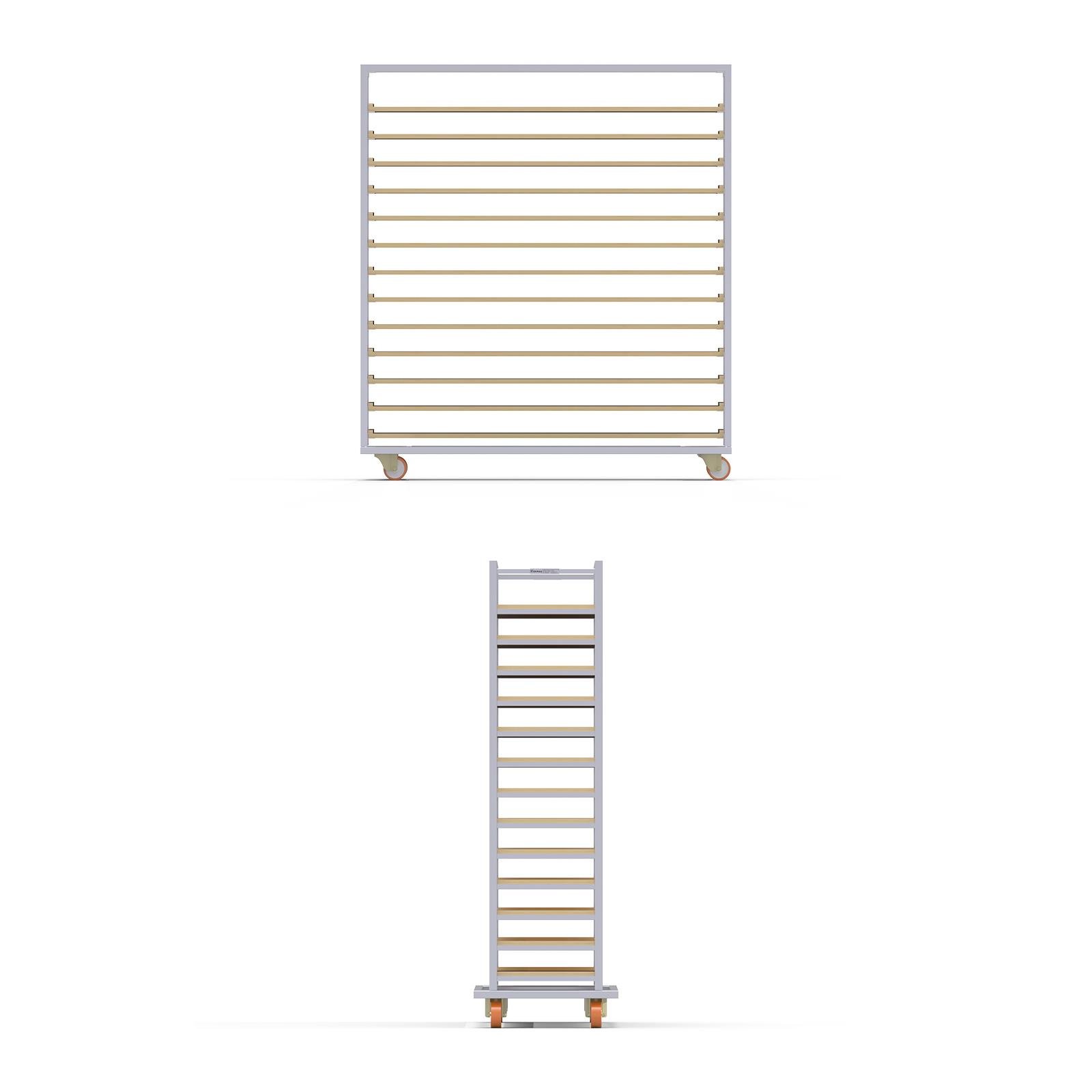 Chariot Passeur en bois 40x150 cm