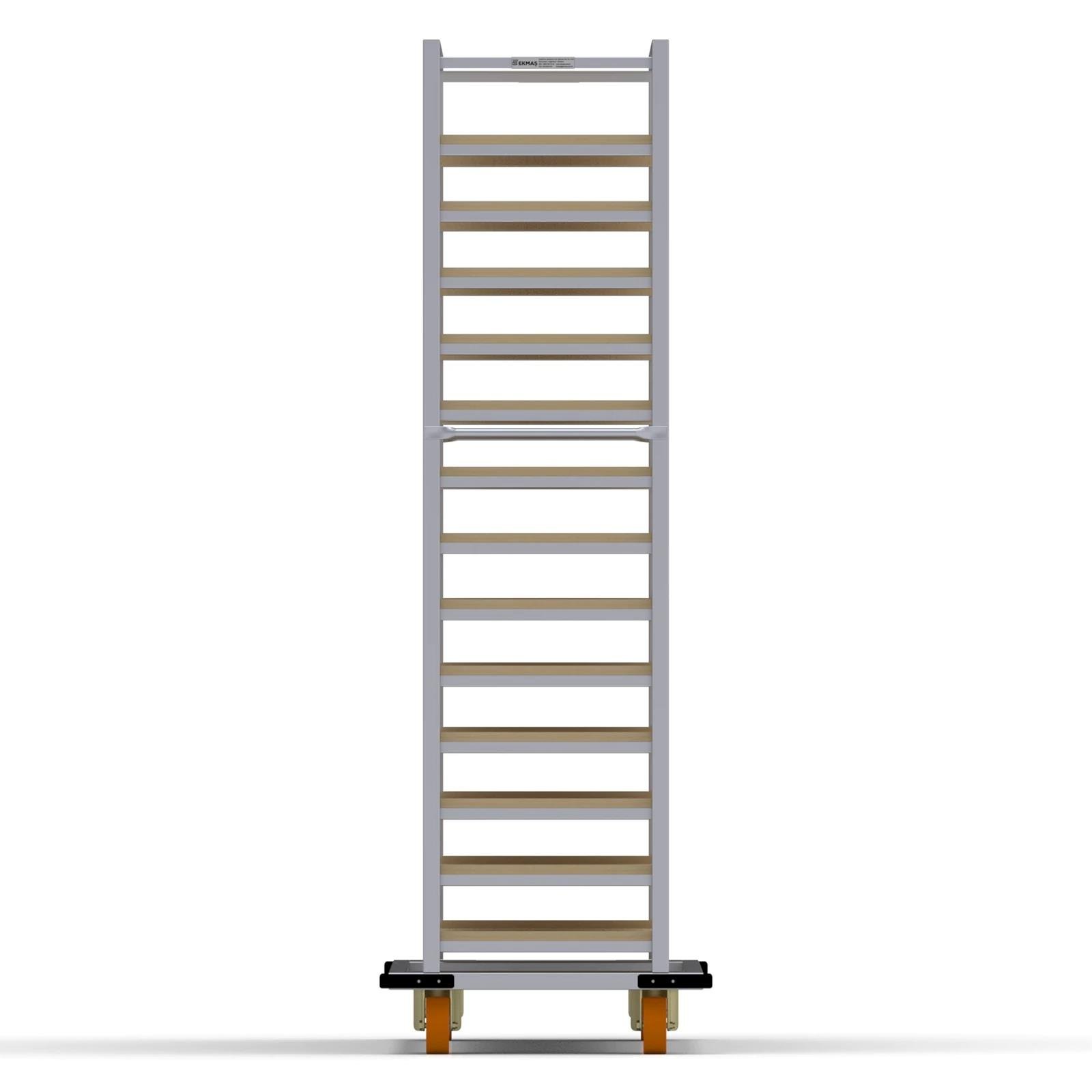 40x150 cm Tahta Pasa Arabası 13 Raflı