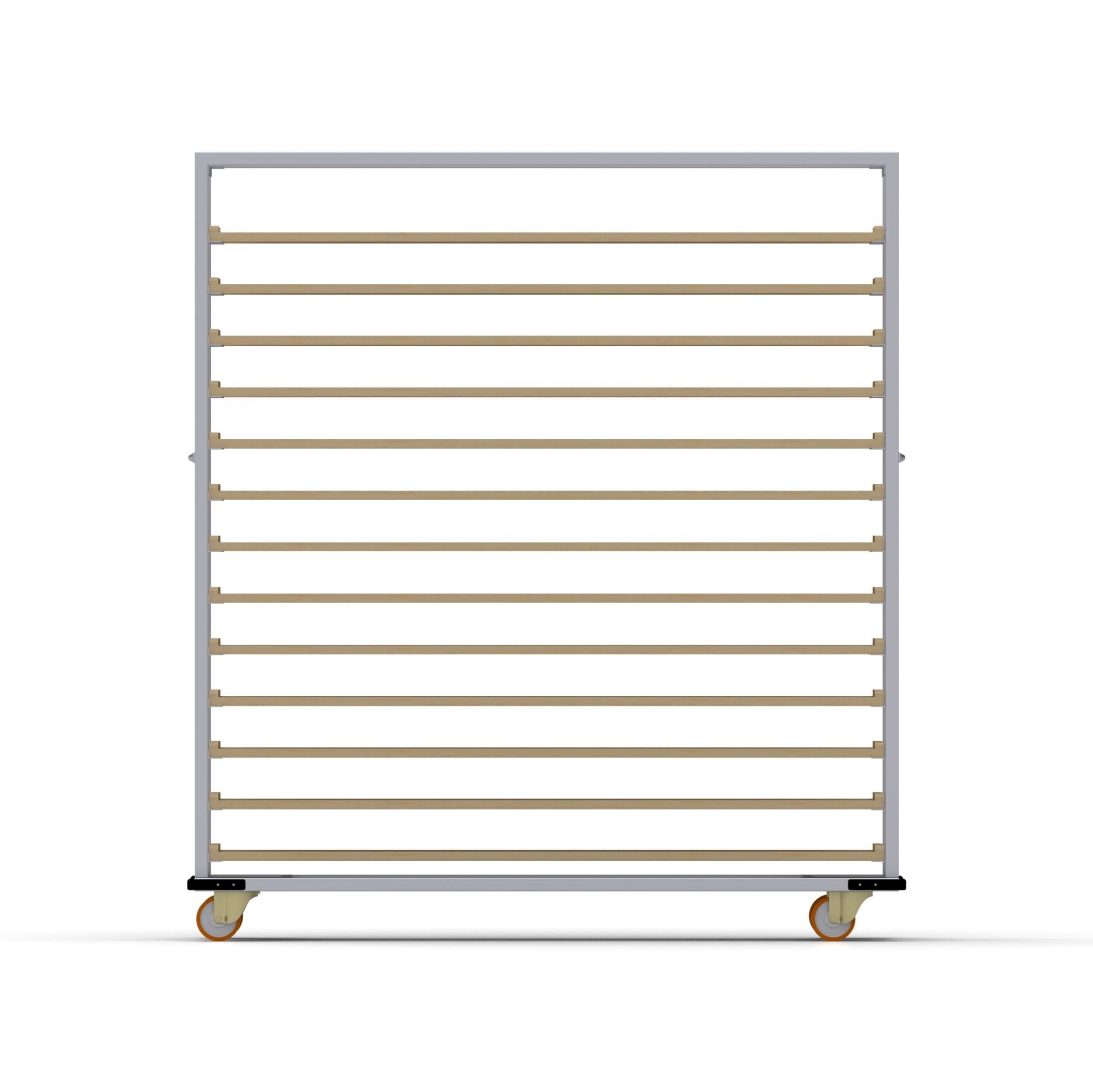 Chariot Passeur en bois 40x150 cm (Inox)