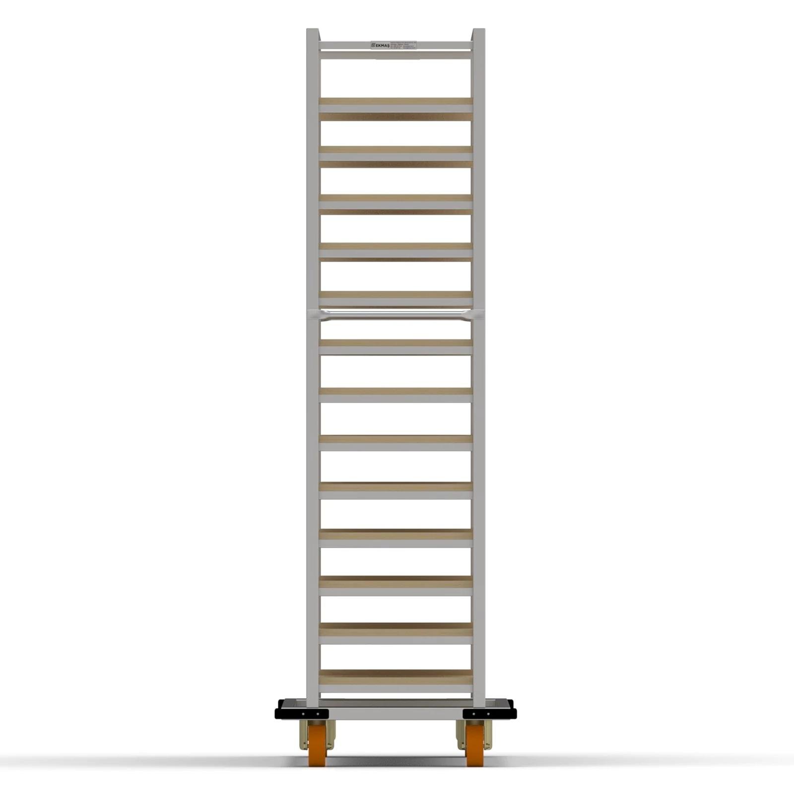 Chariot Passeur en bois 40x150 cm (Inox)