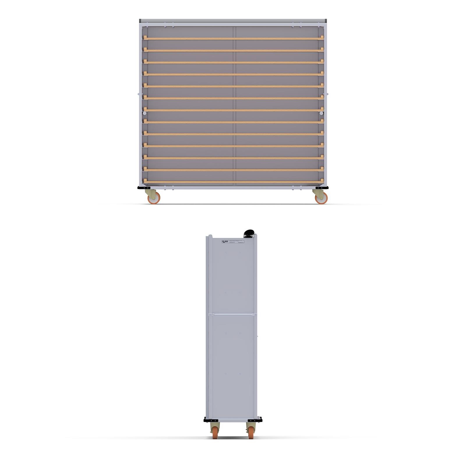 Chariot passeur en bois avec Système enfermé 40x180 cm