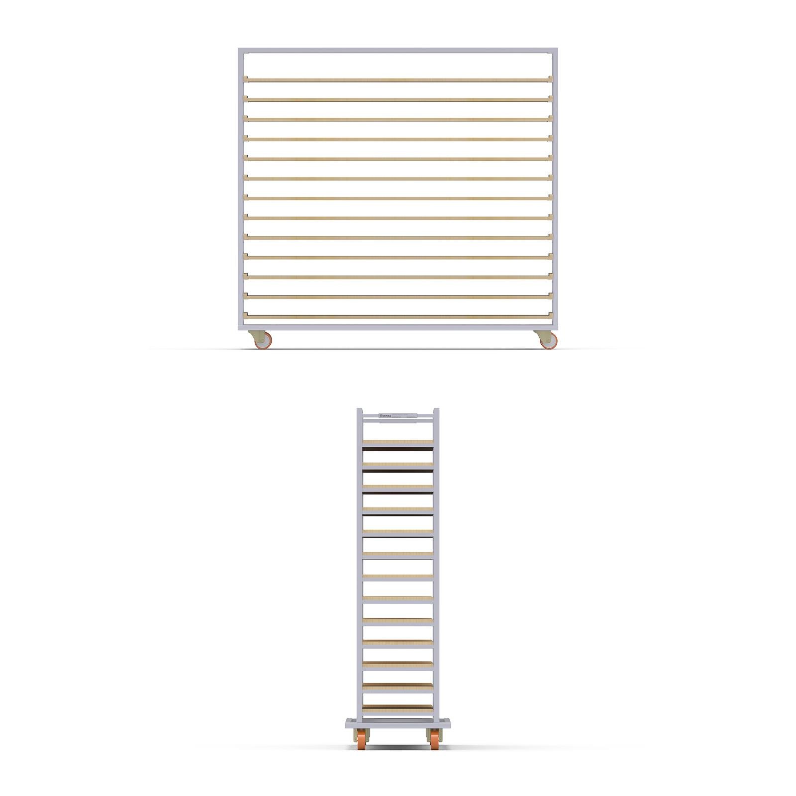 Chariot Passeur en bois 40x180 cm