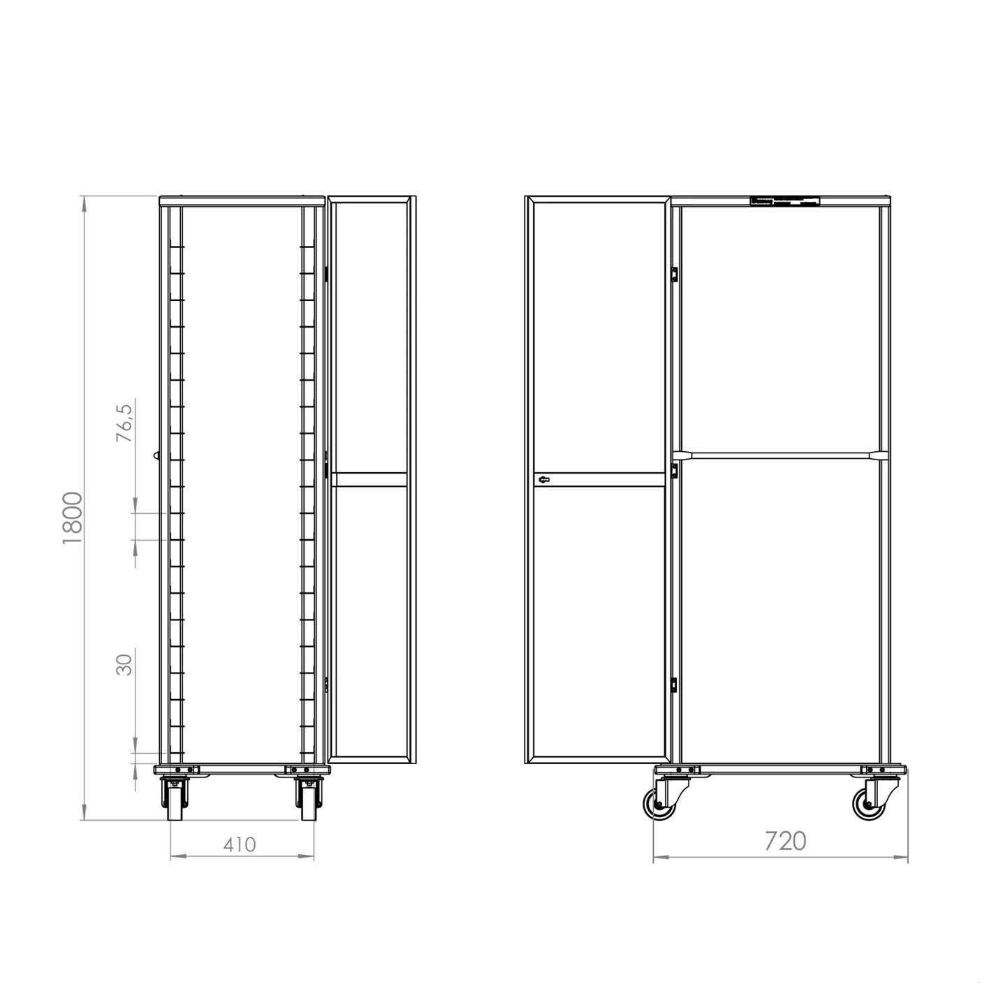 40x60 cm Kapılı Tava Arabası