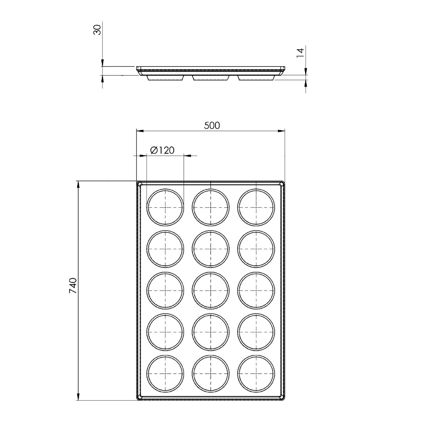 50x74 cm Pide Tavası, Kaplamalı
