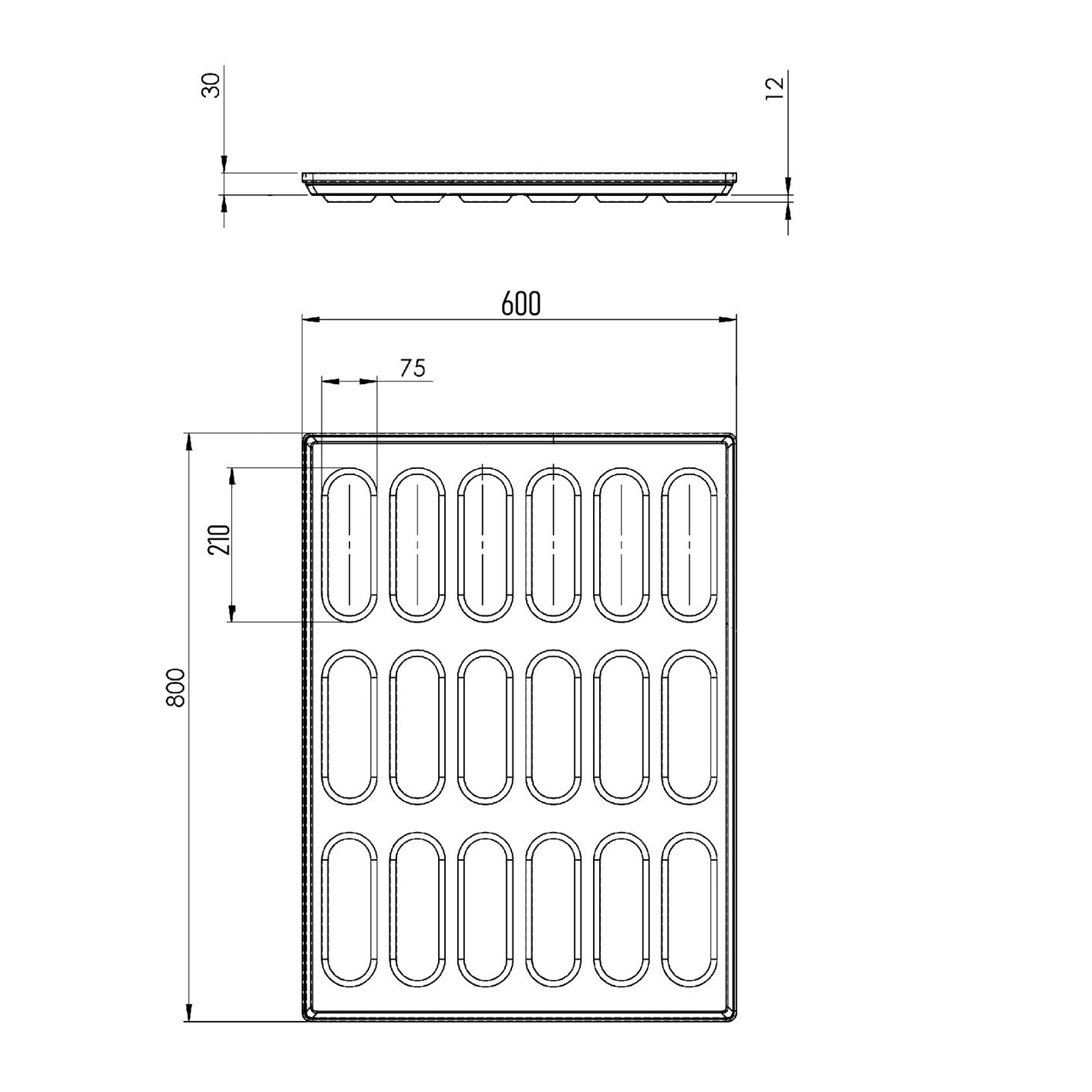 60x80 cm Büyük Sandviç Tavası
