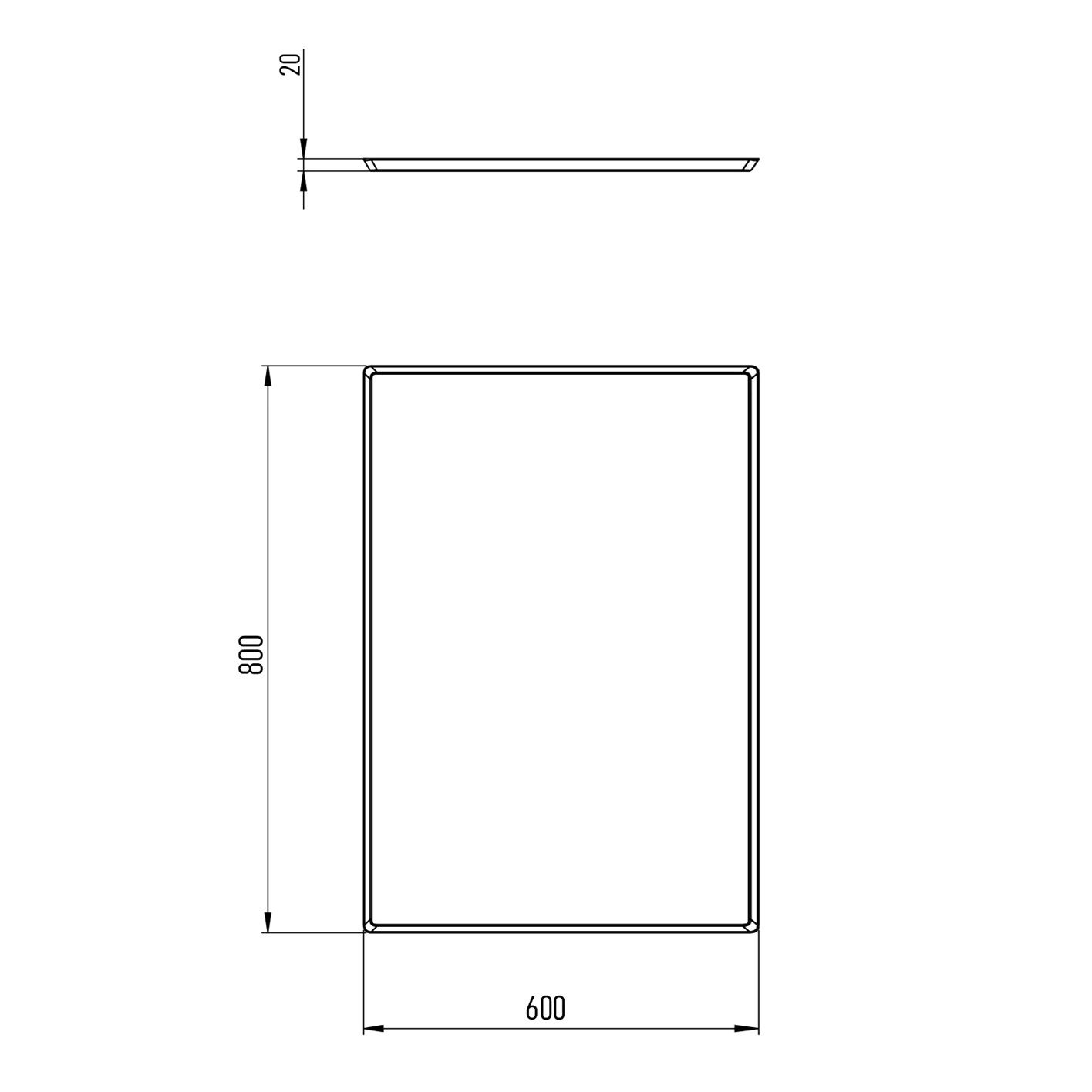 60x80 cm Düz İtalyan Tava, Kaplamalı