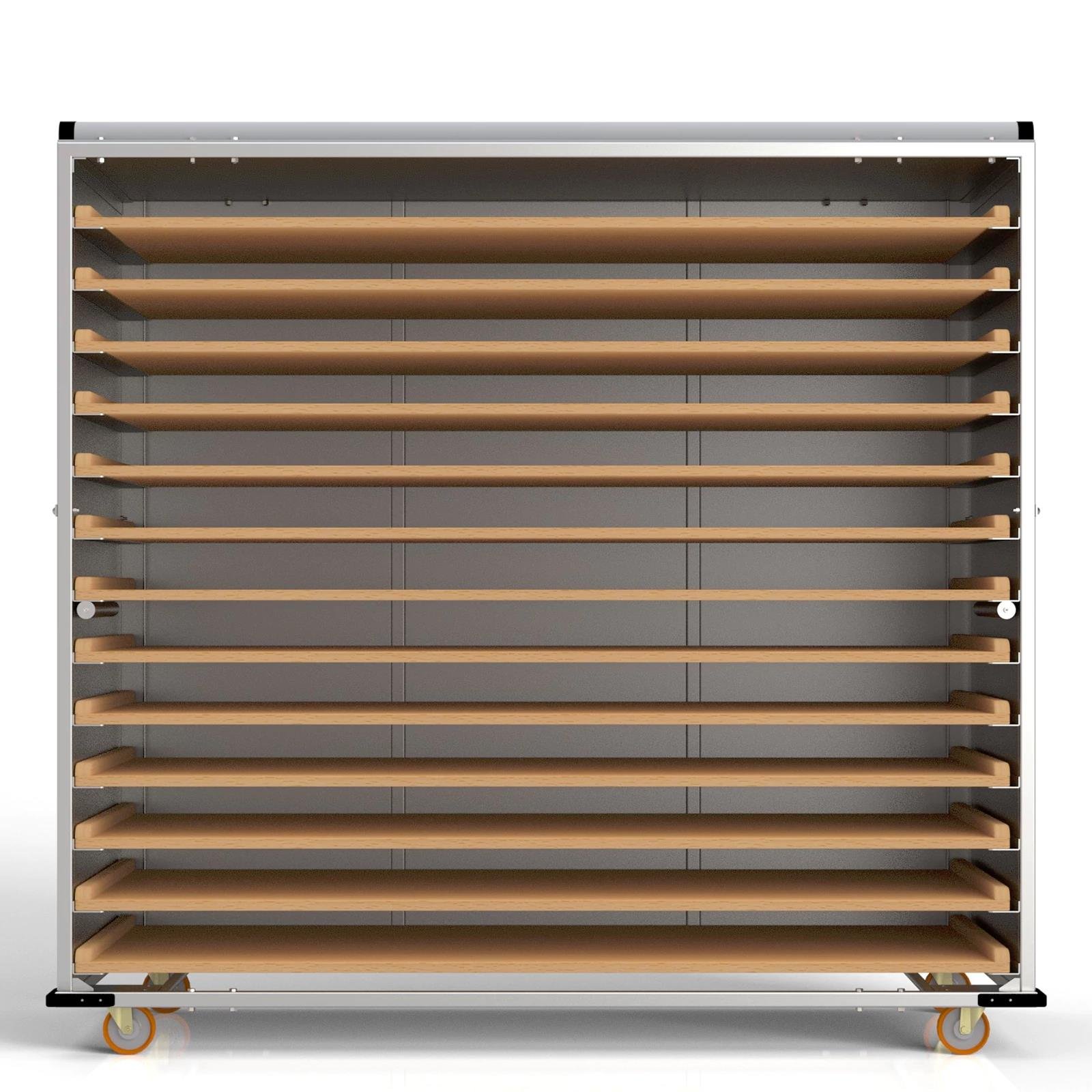 80x180 cm Kapalı Sistem Tahta Pasa Arabası (İnoks)